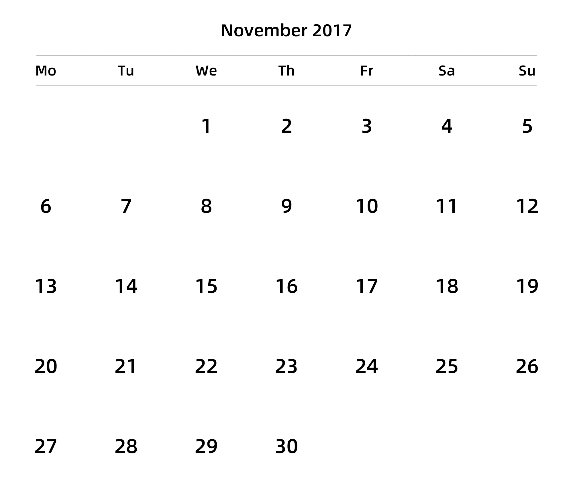 英文版 周一开始 带节假日调休安排