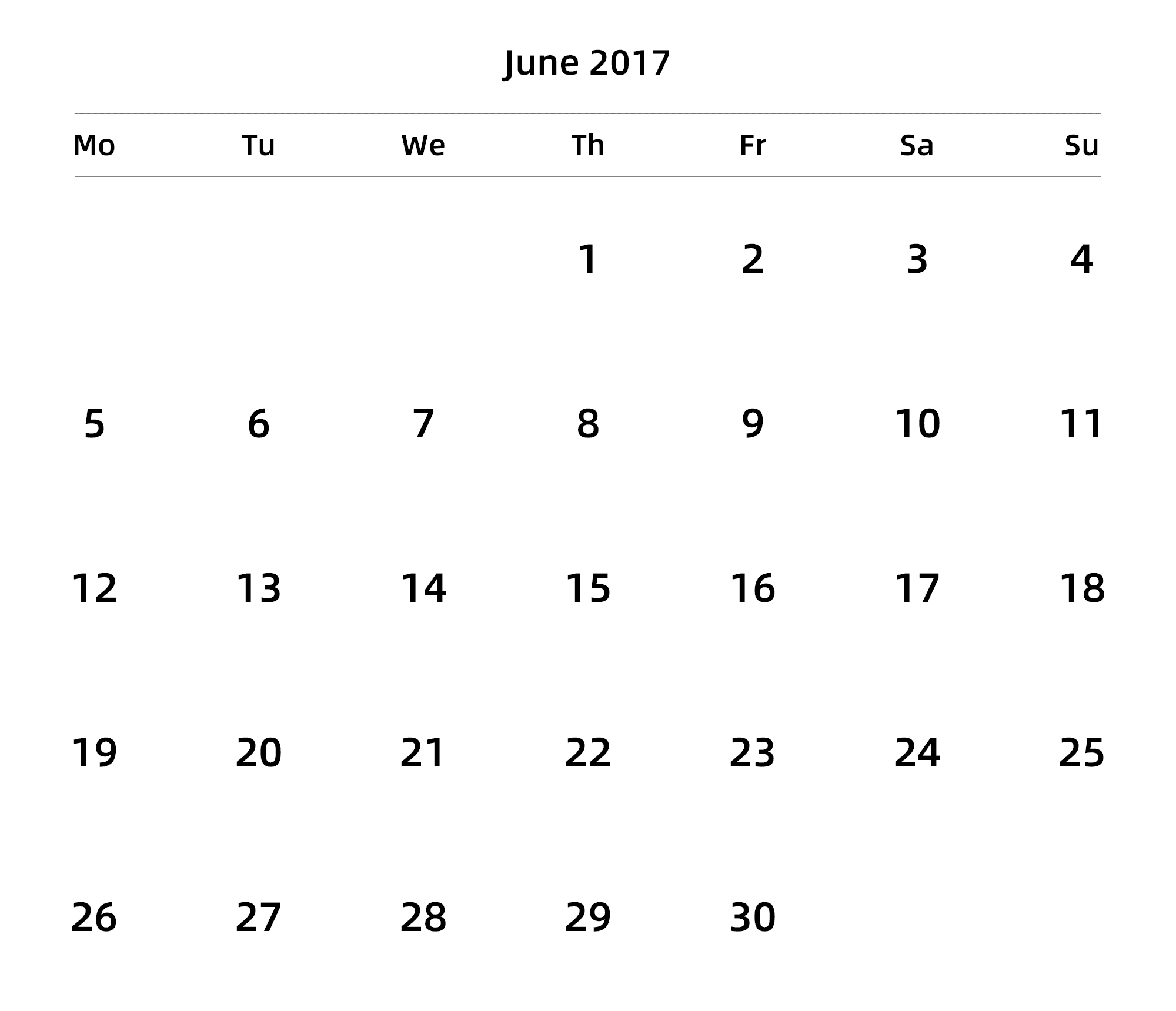 英文版 周一开始
