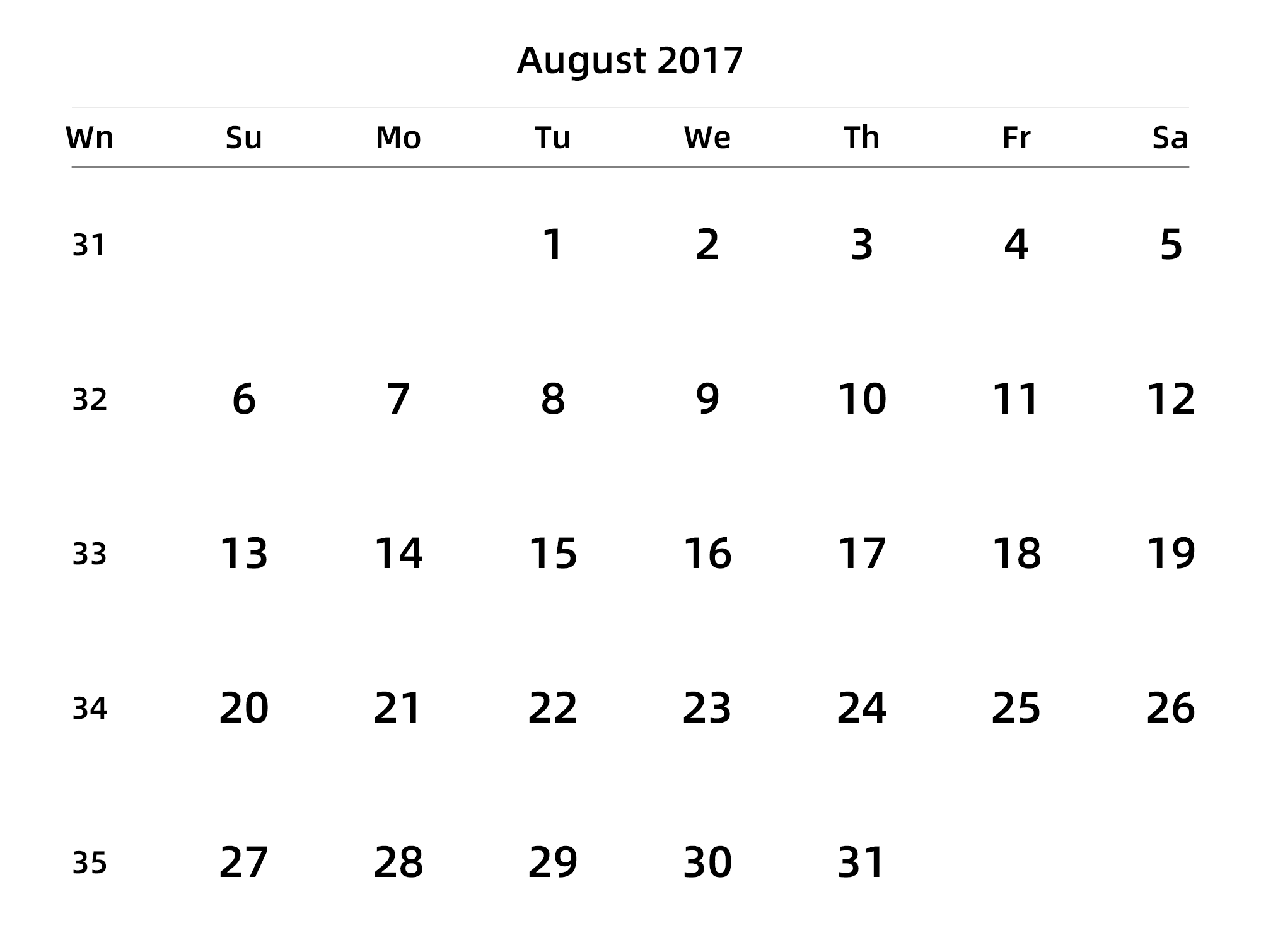 英文版 周日开始 带周数 带节假日调休安排