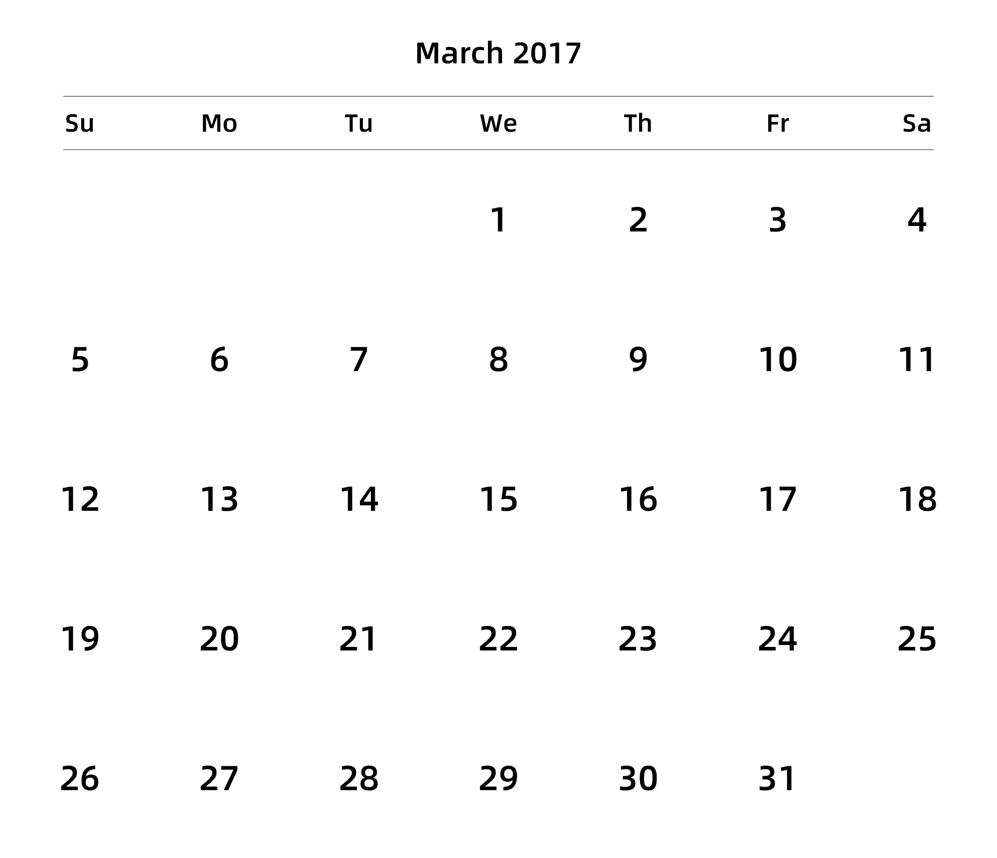 英文版 周日开始