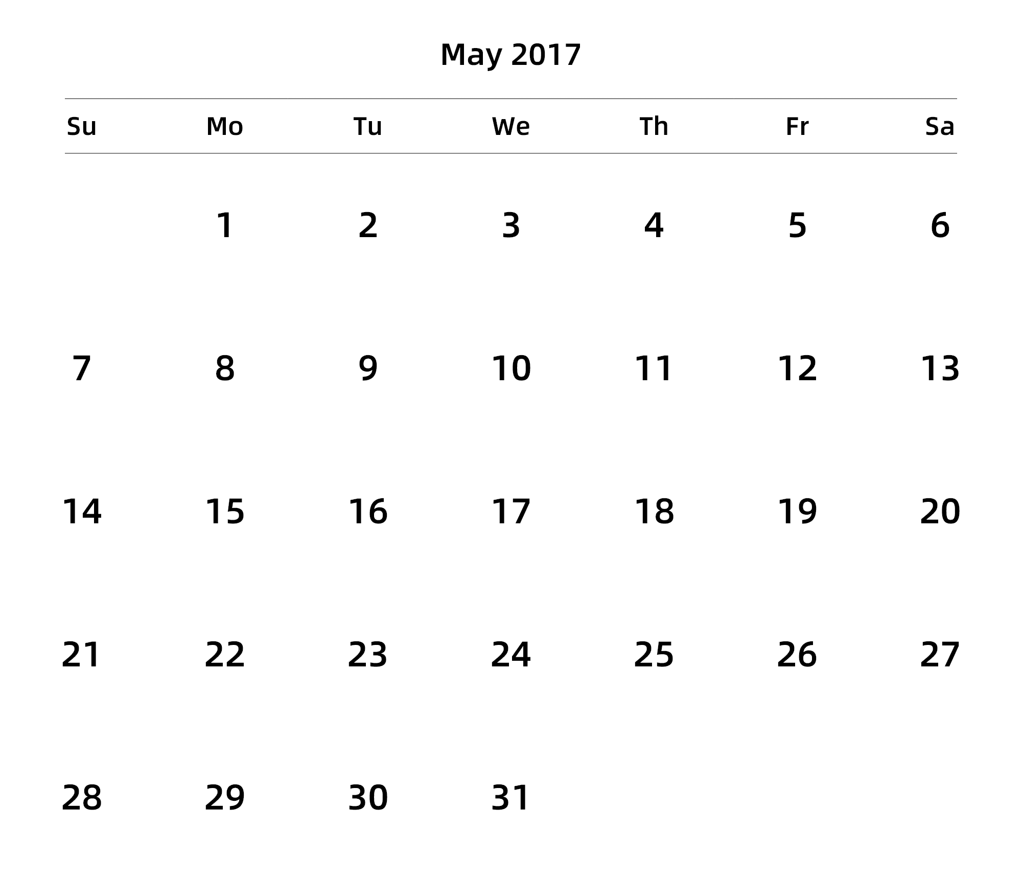 英文版 周日开始