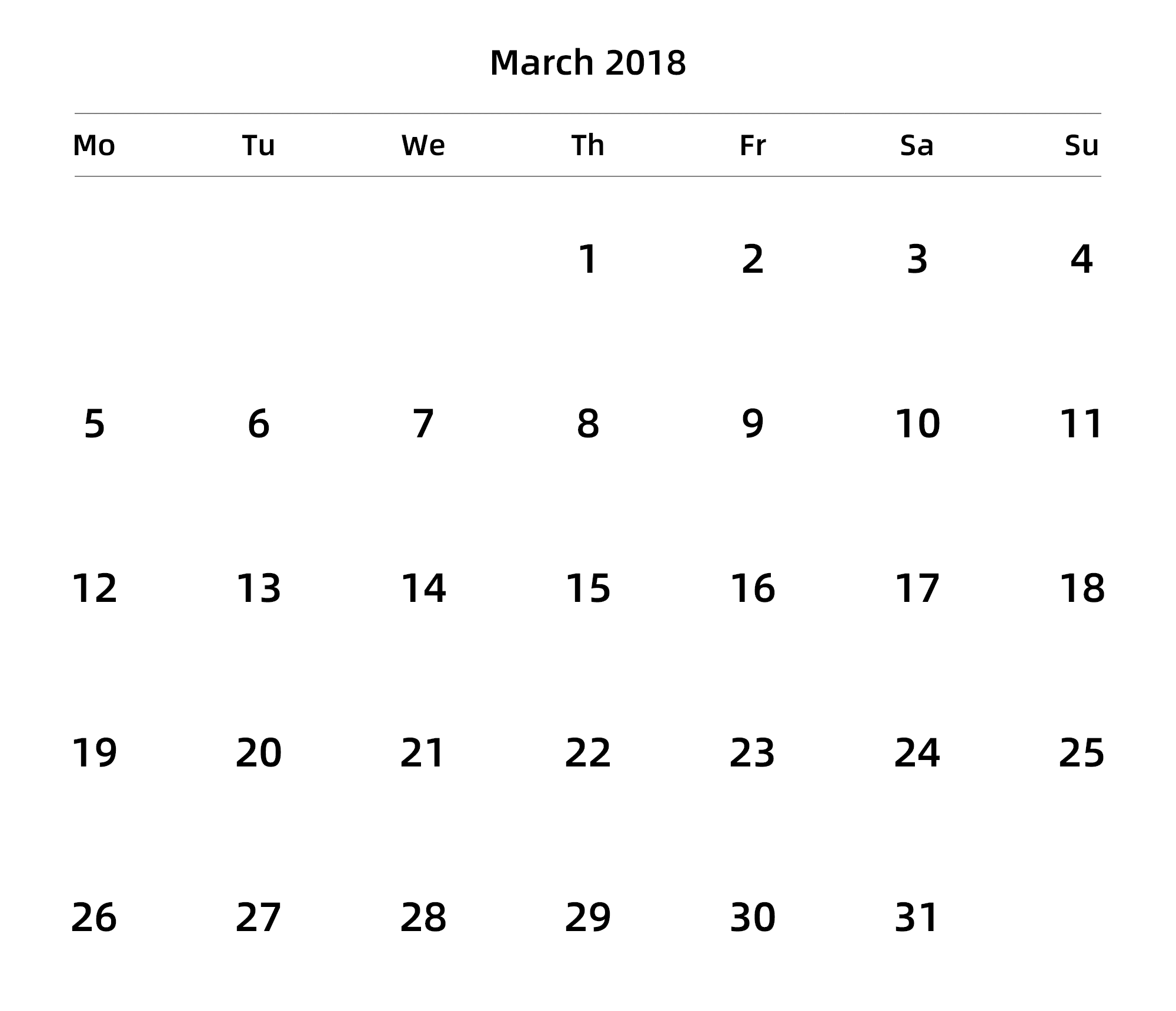 英文版 周一开始 带节假日调休安排