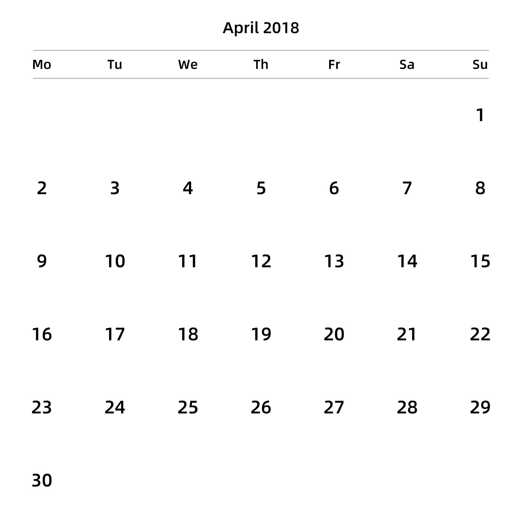 英文版 周一开始 带节假日调休安排