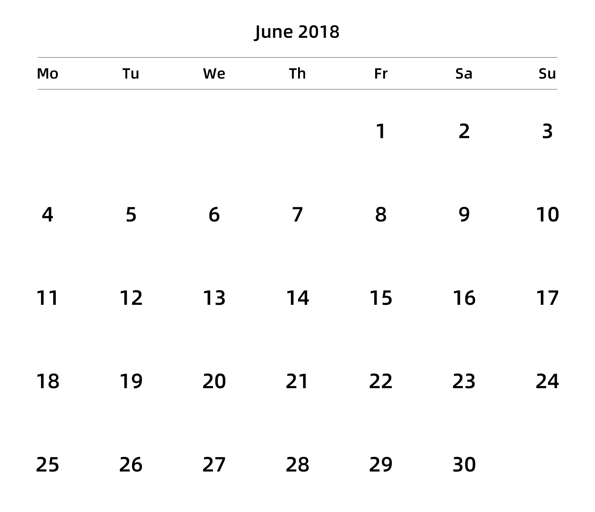 英文版 周一开始