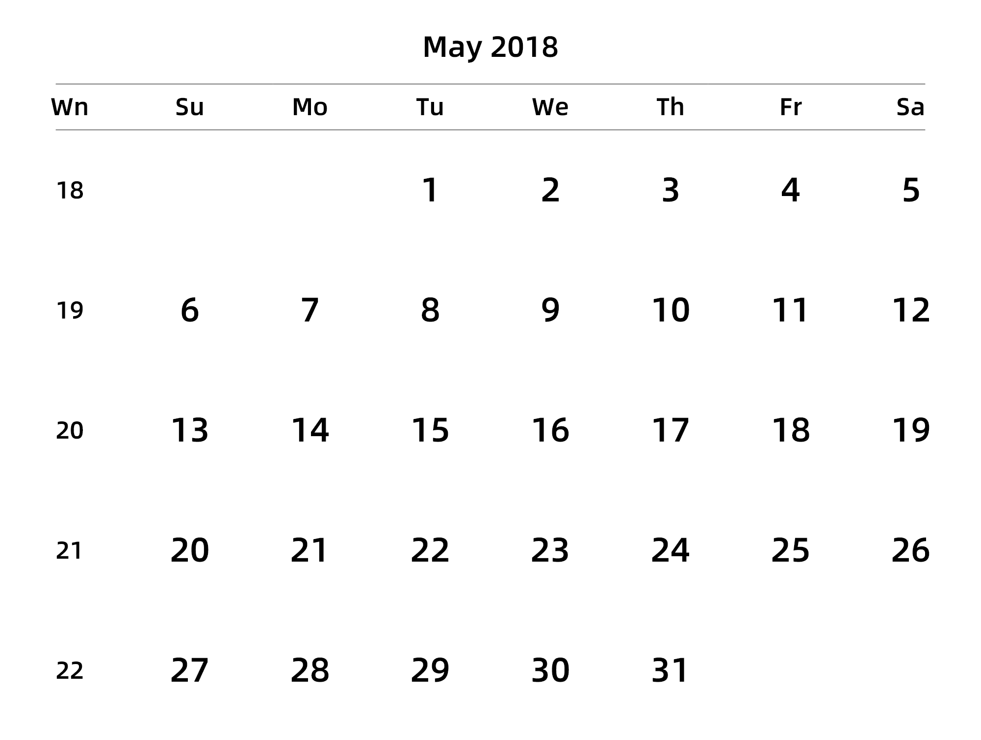 英文版 周日开始 带周数 带节假日调休安排