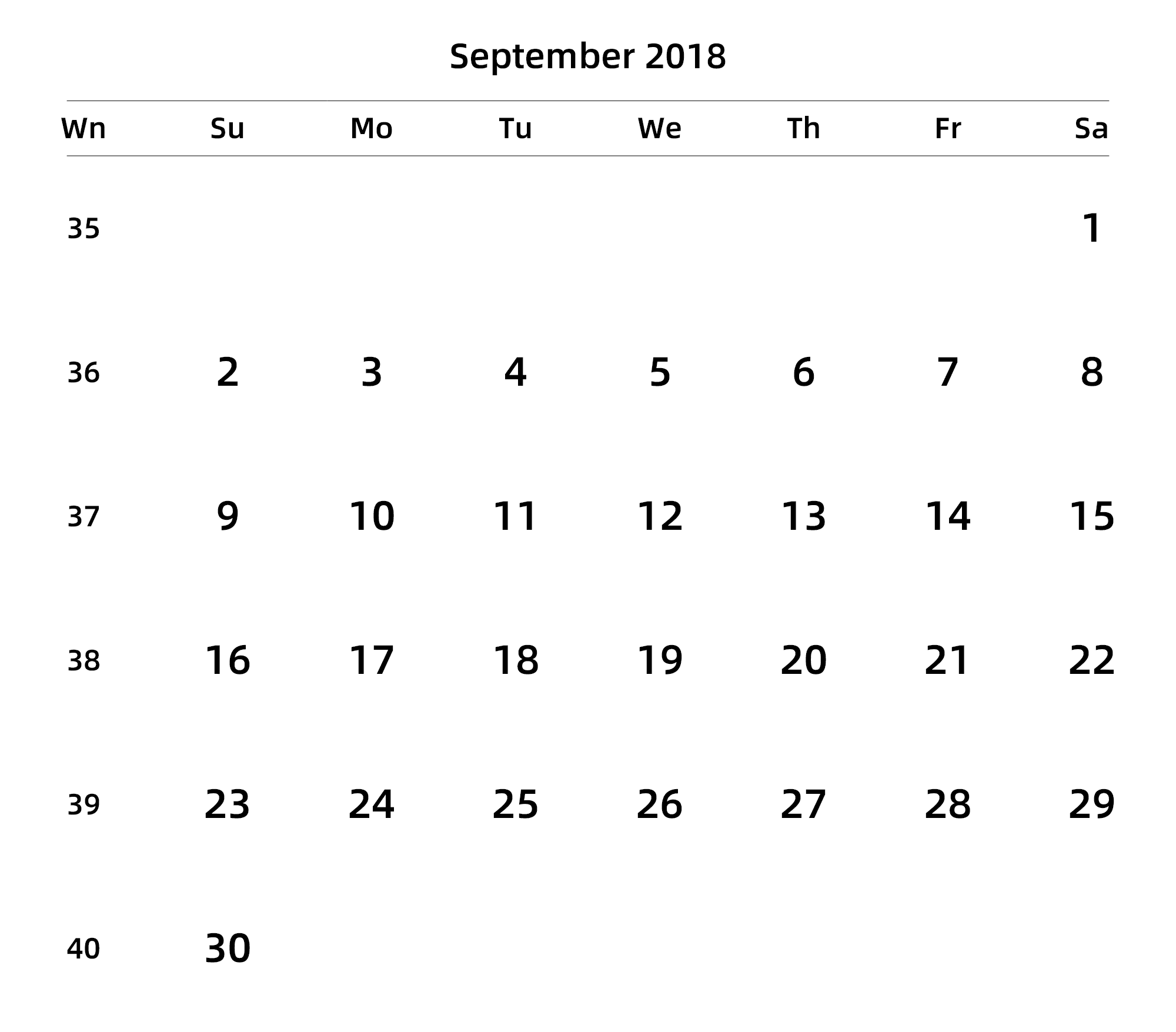 英文版 周日开始 带周数 带节假日调休安排
