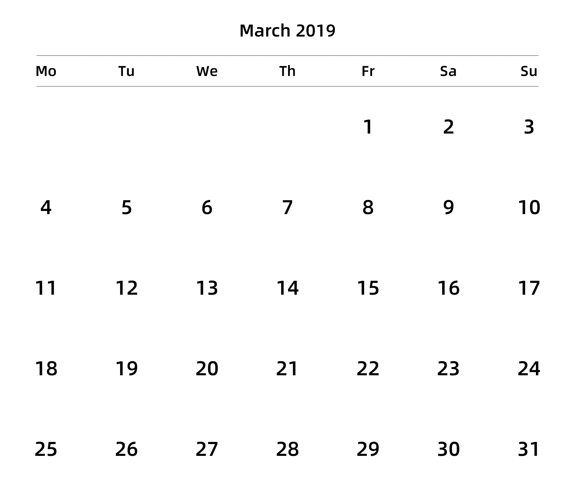 英文版 周一开始 带节假日调休安排