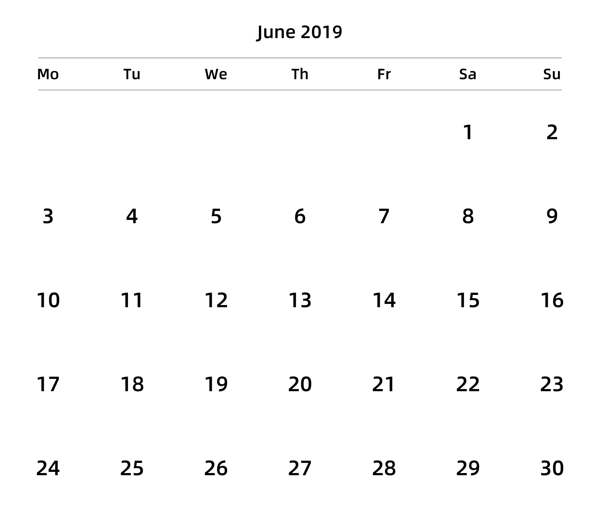 英文版 周一开始
