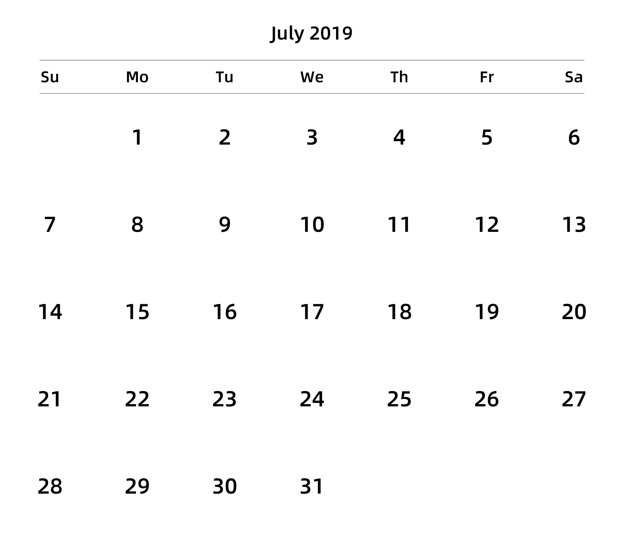 英文版 周日开始 带节假日调休安排