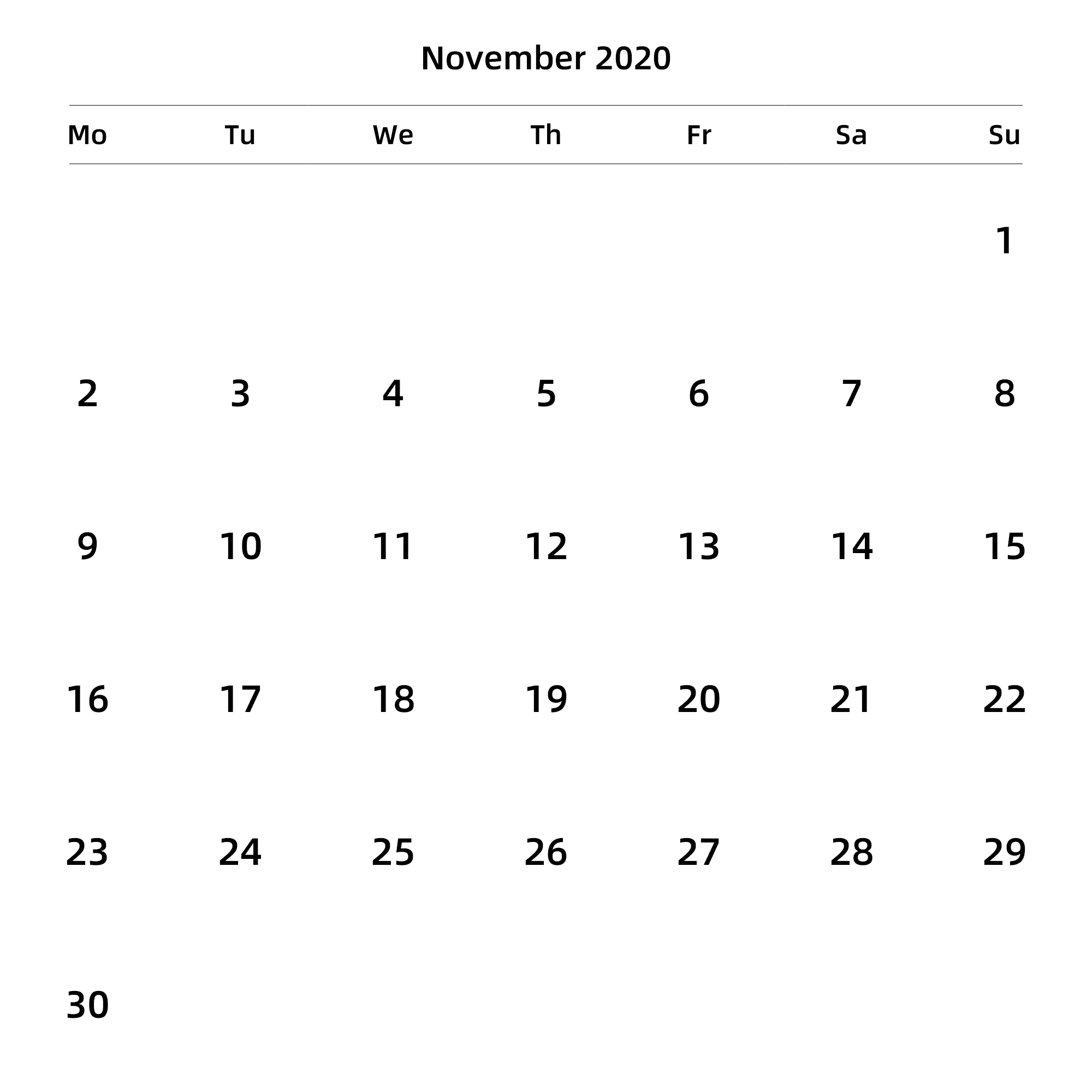 英文版 周一开始 带节假日调休安排