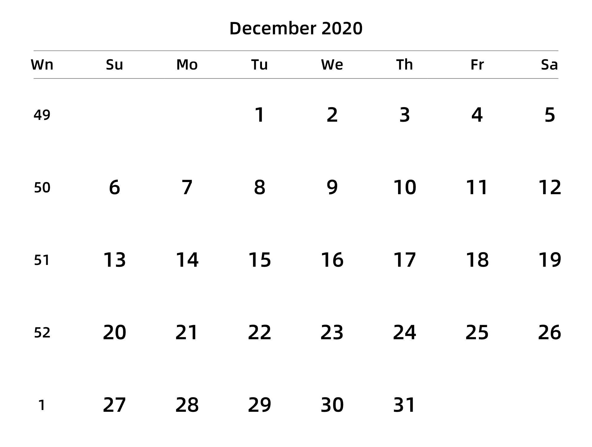 英文版 周日开始 带周数 带节假日调休安排