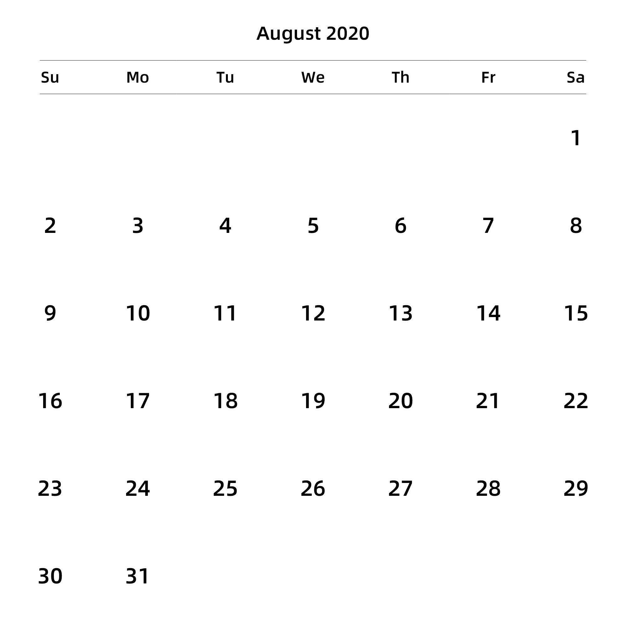 英文版 周日开始 带节假日调休安排