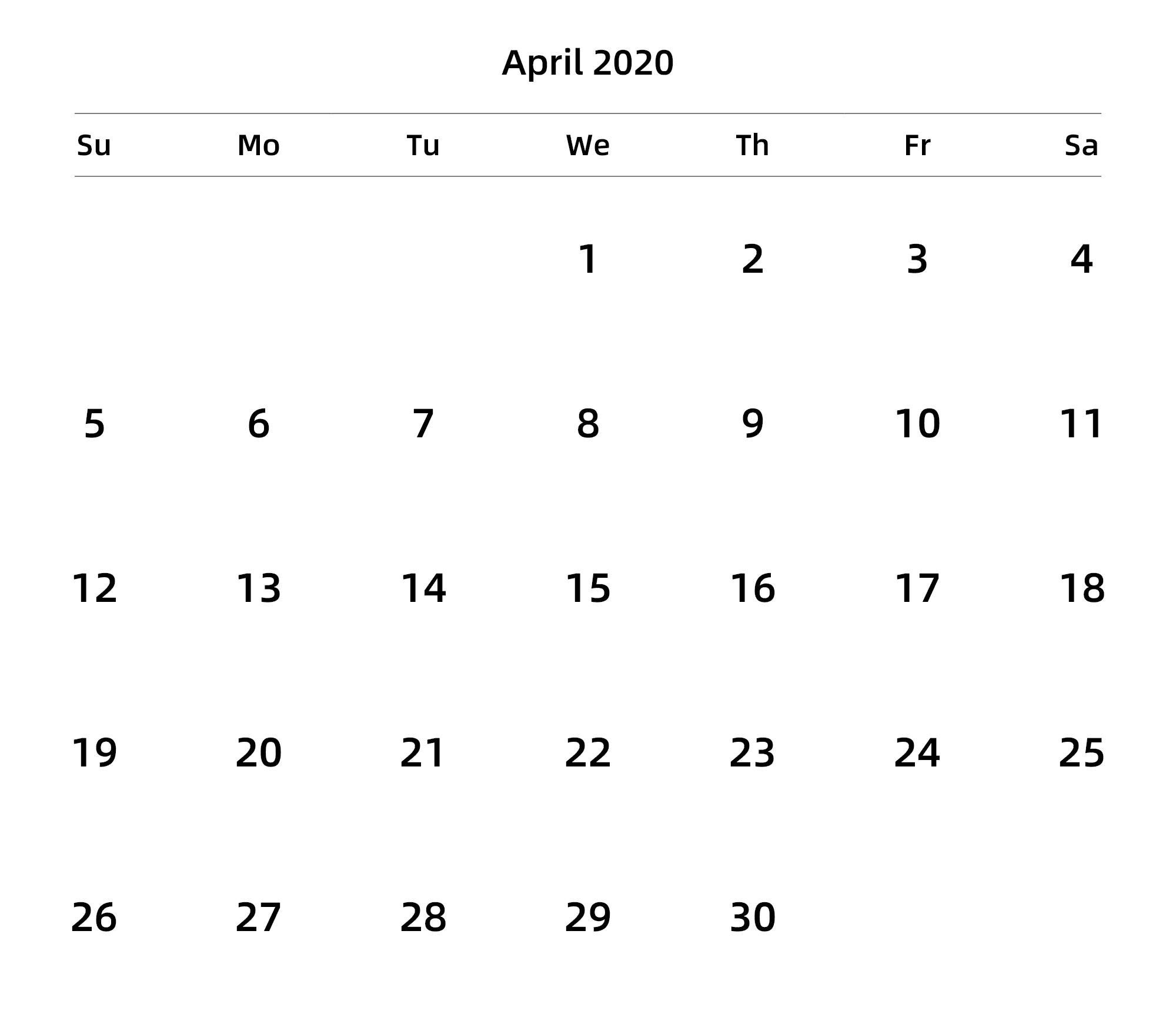 英文版 周日开始