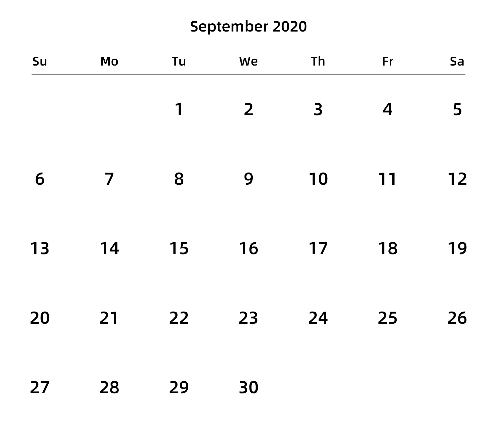 英文版 周日开始