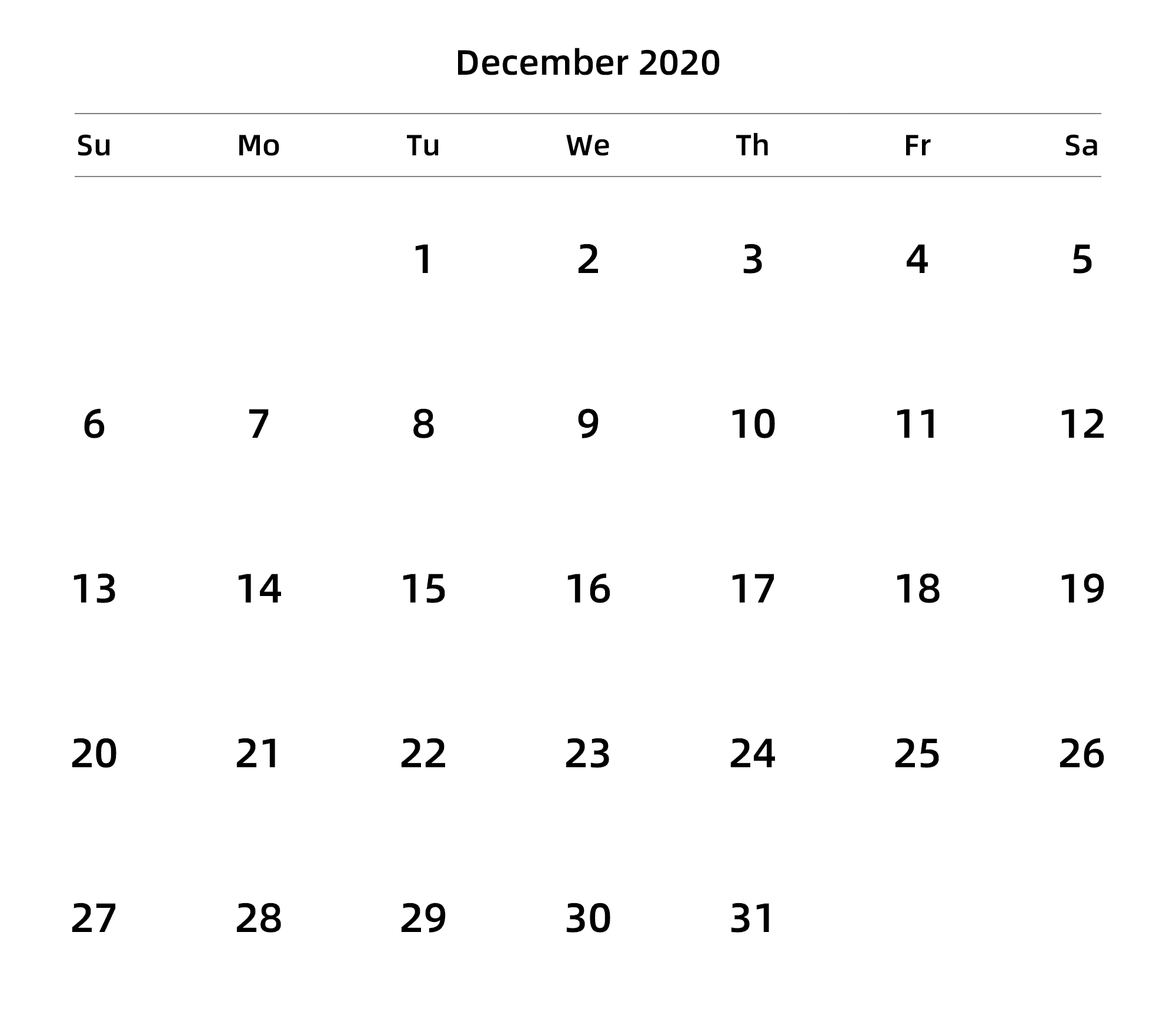 英文版 周日开始