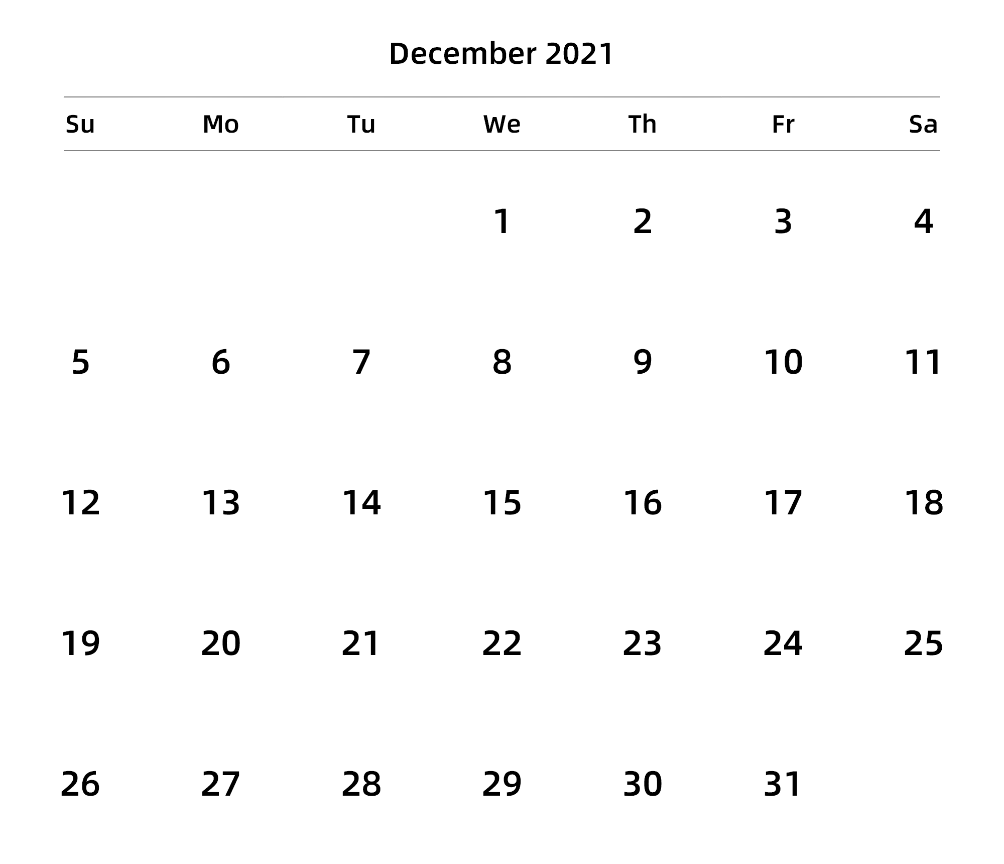 英文版 周日开始 带节假日调休安排