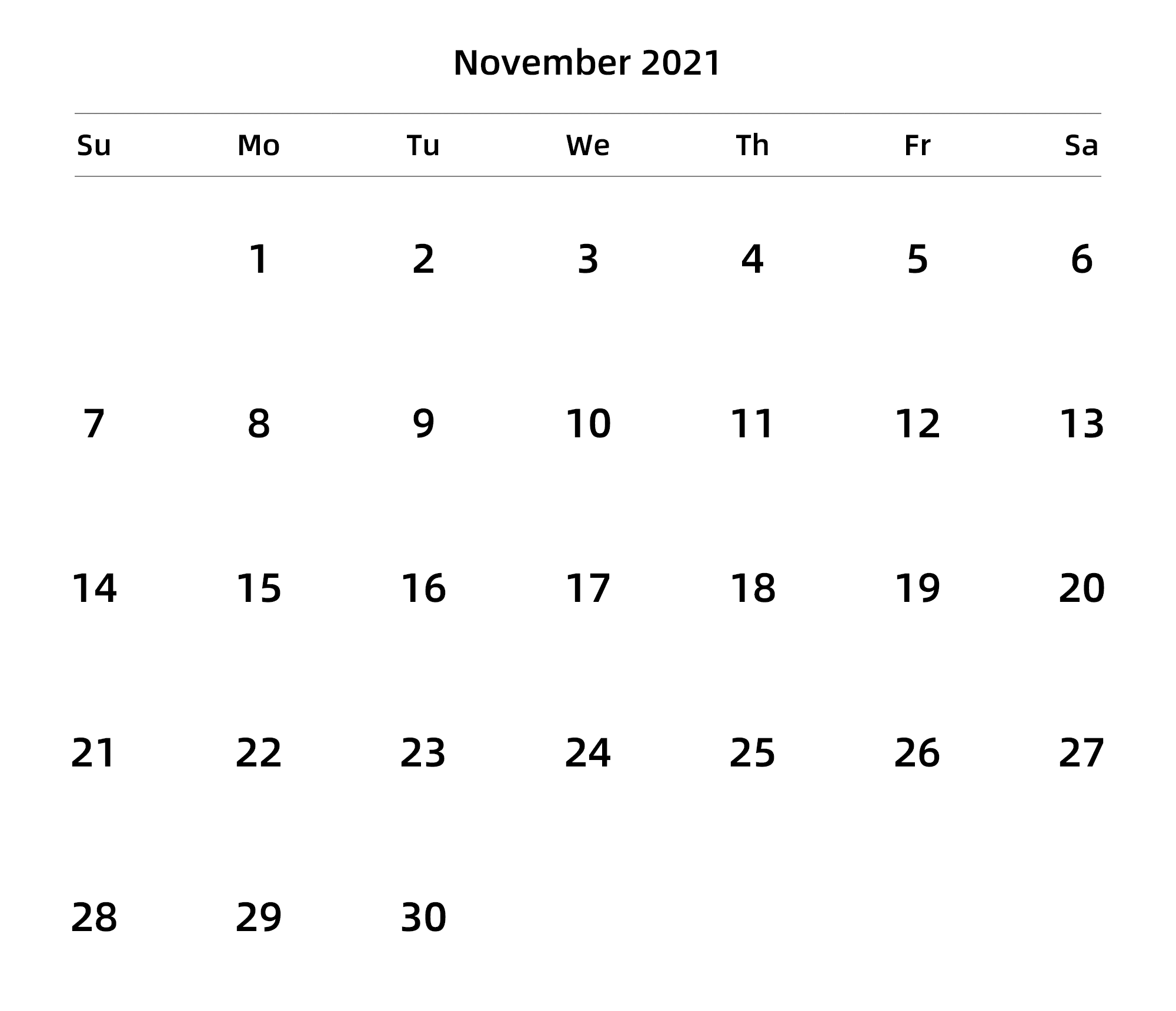 英文版 周日开始