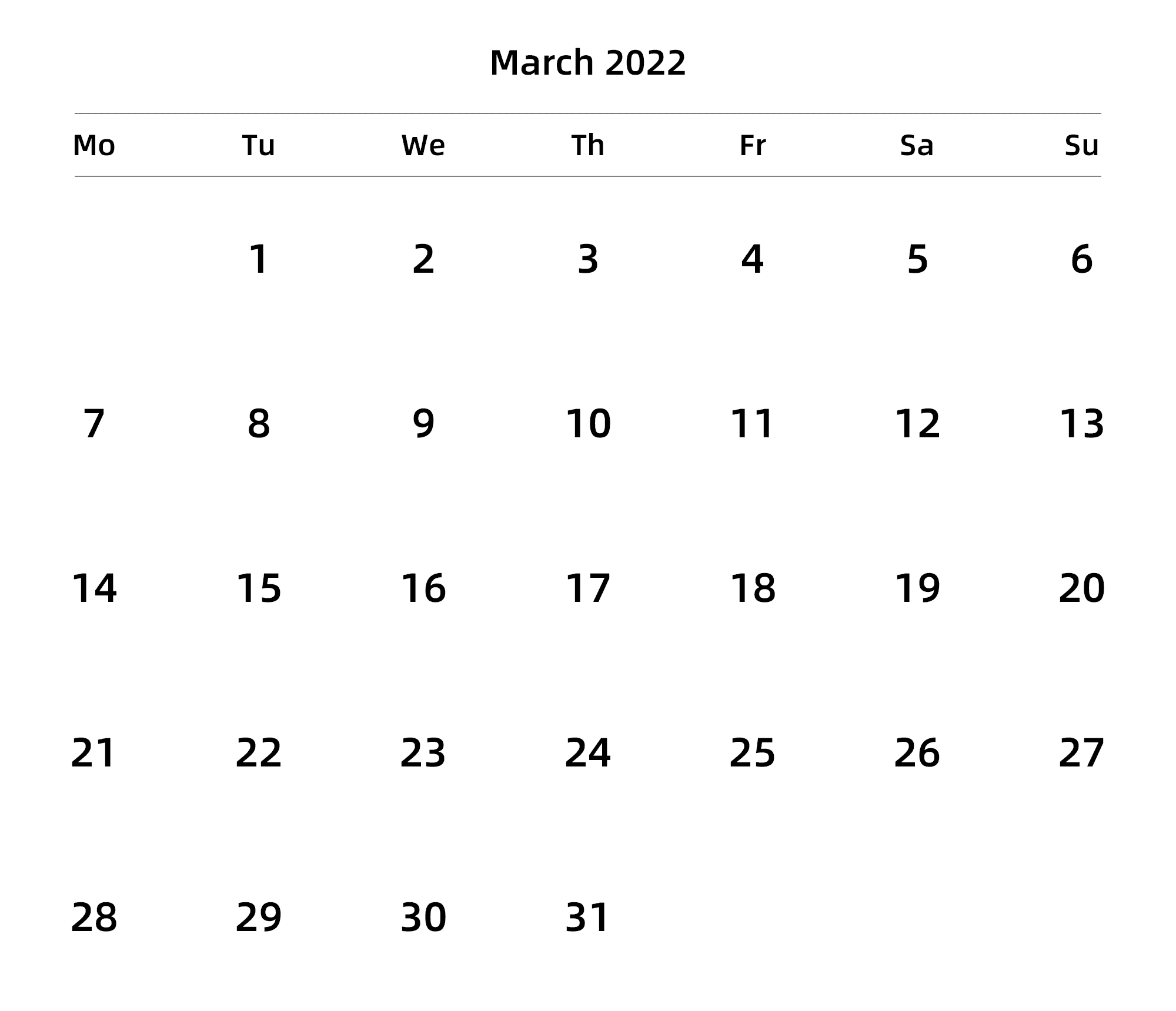 英文版 周一开始 带节假日调休安排