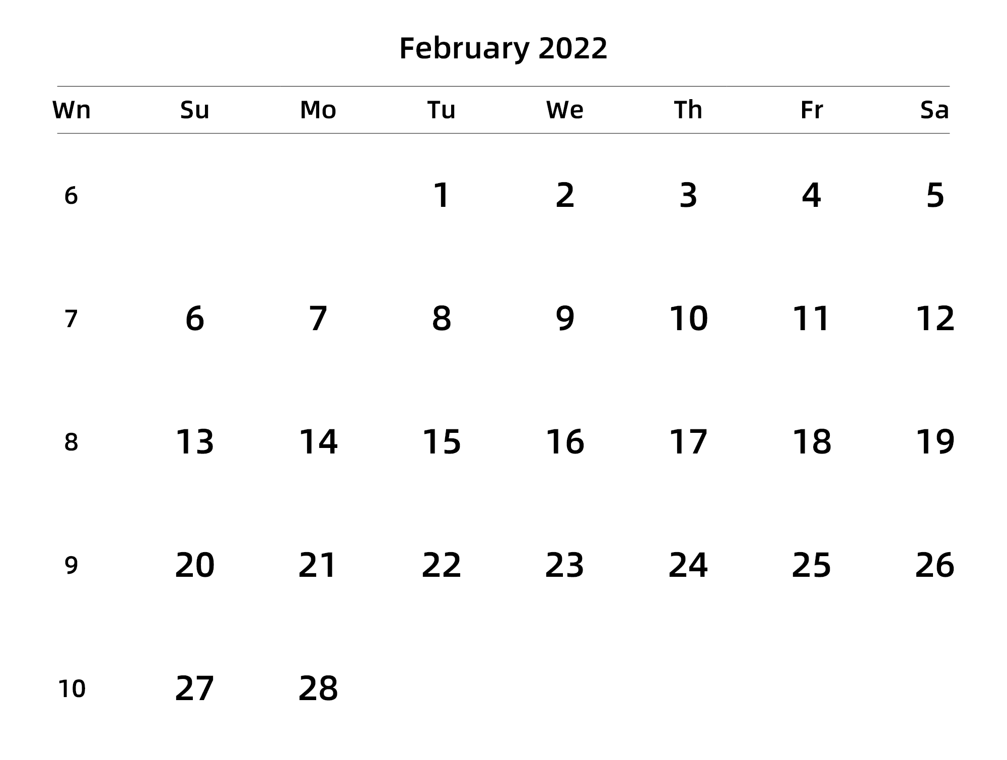 英文版 周日开始 带周数 带节假日调休安排