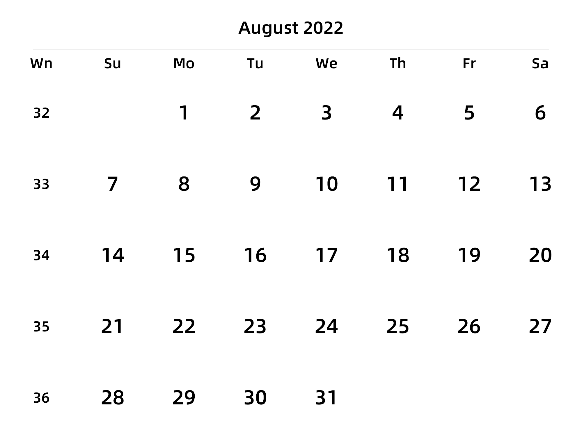 英文版 周日开始 带周数 带节假日调休安排