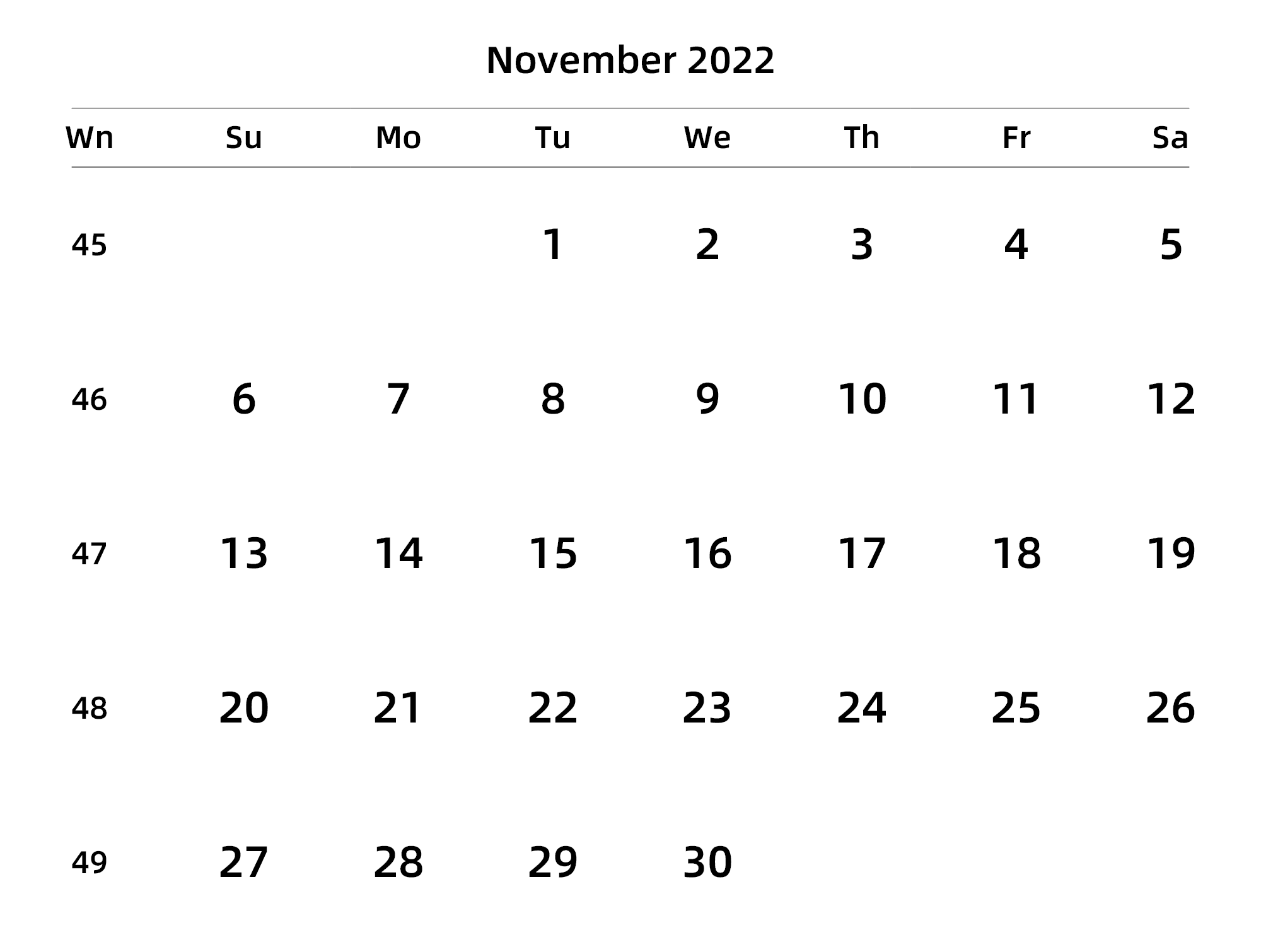 英文版 周日开始 带周数 带节假日调休安排