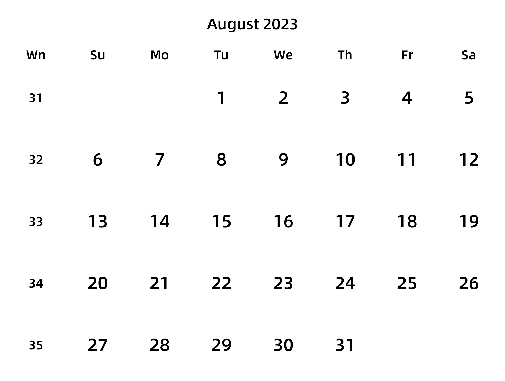 英文版 周日开始 带周数 带节假日调休安排