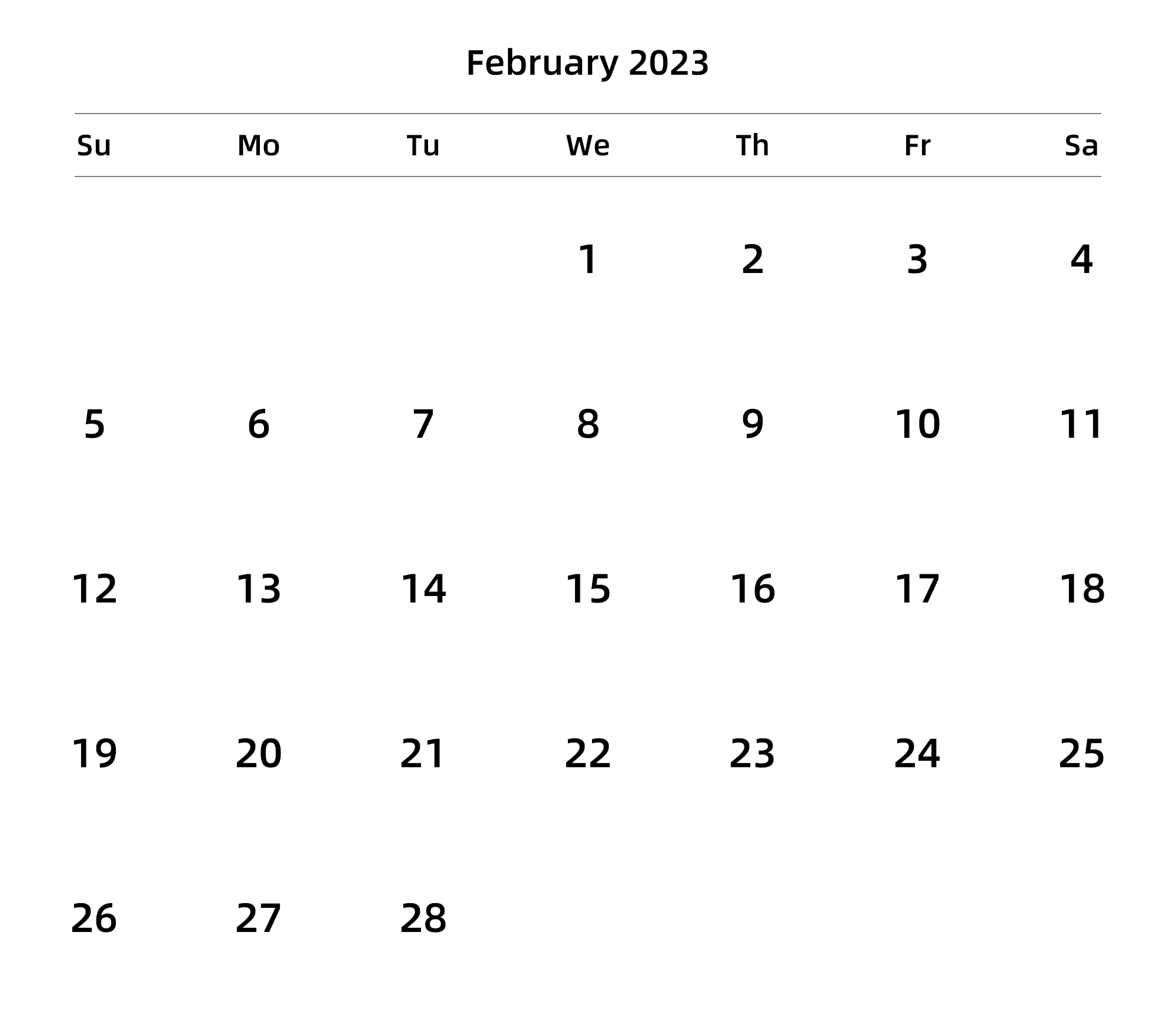 英文版 周日开始