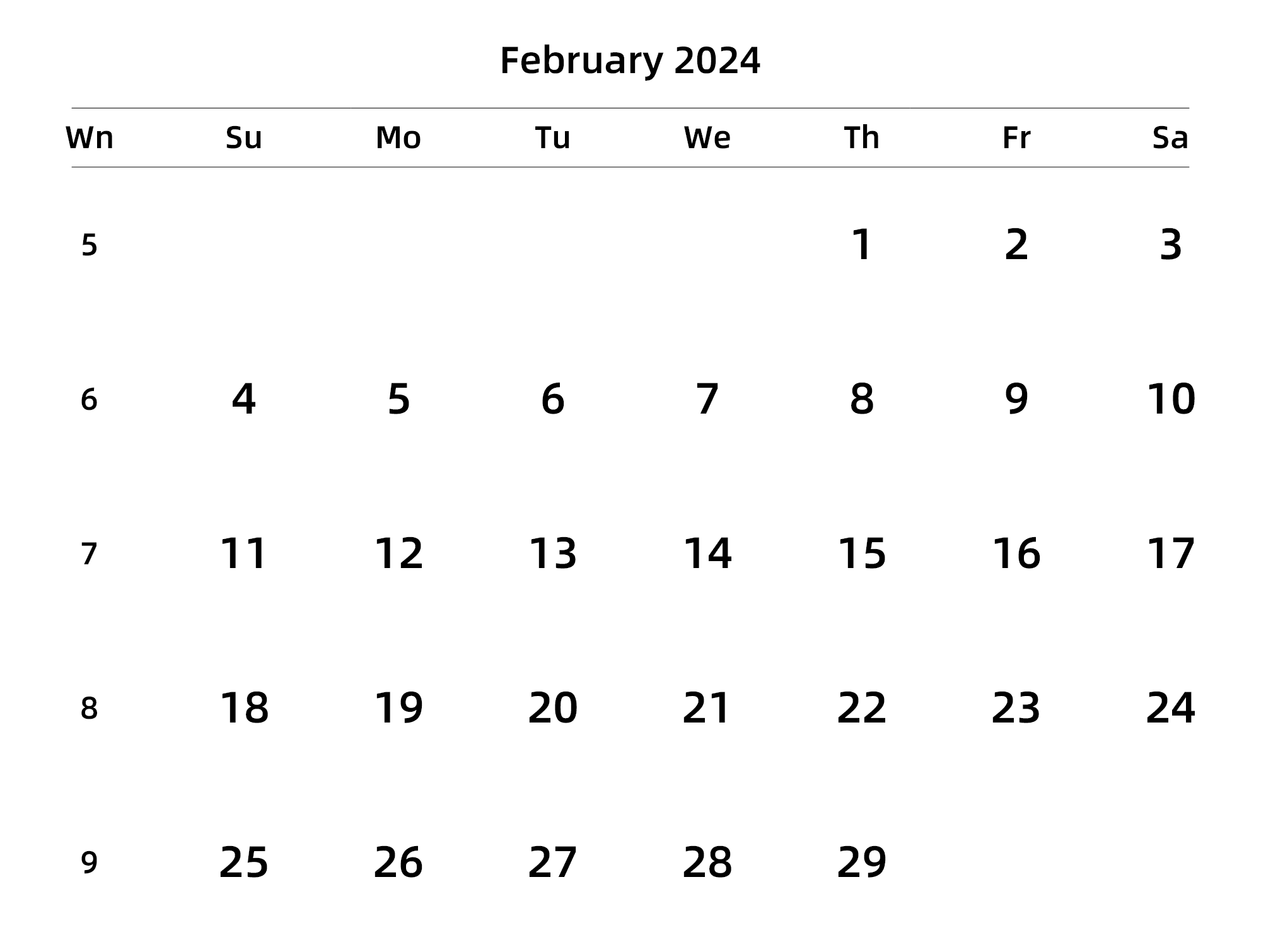 英文版 周日开始 带周数 带节假日调休安排