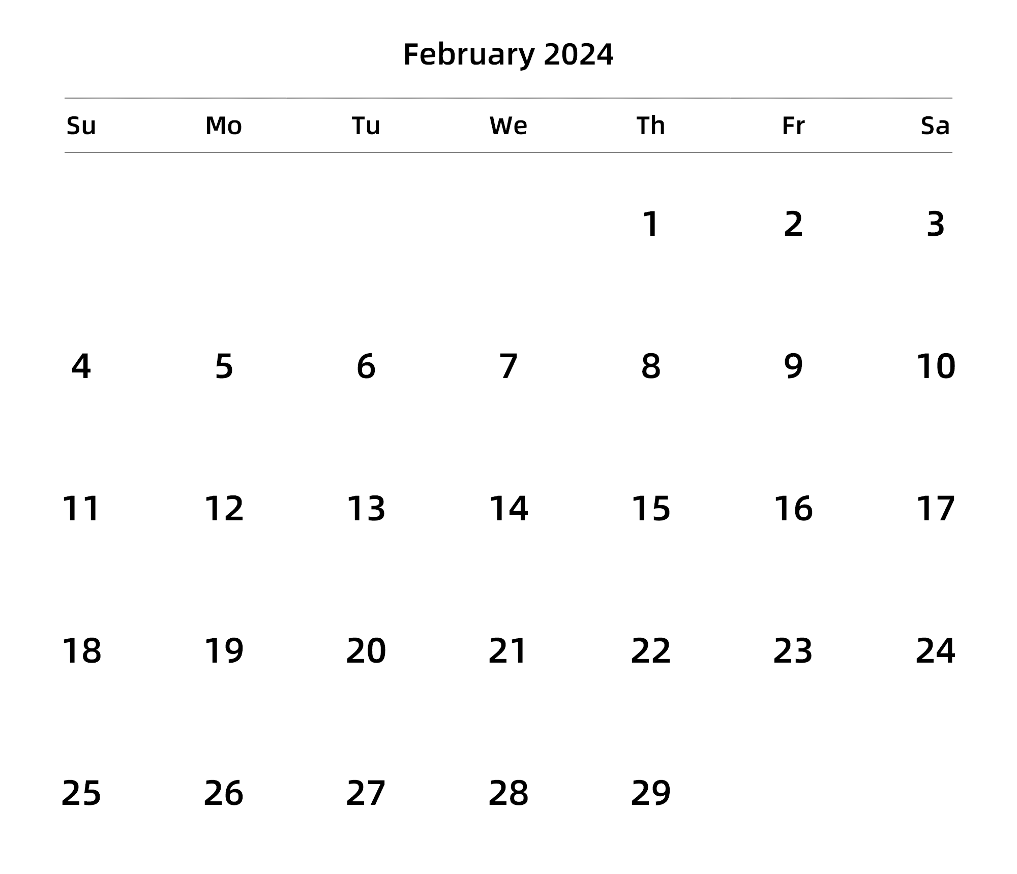 英文版 周日开始