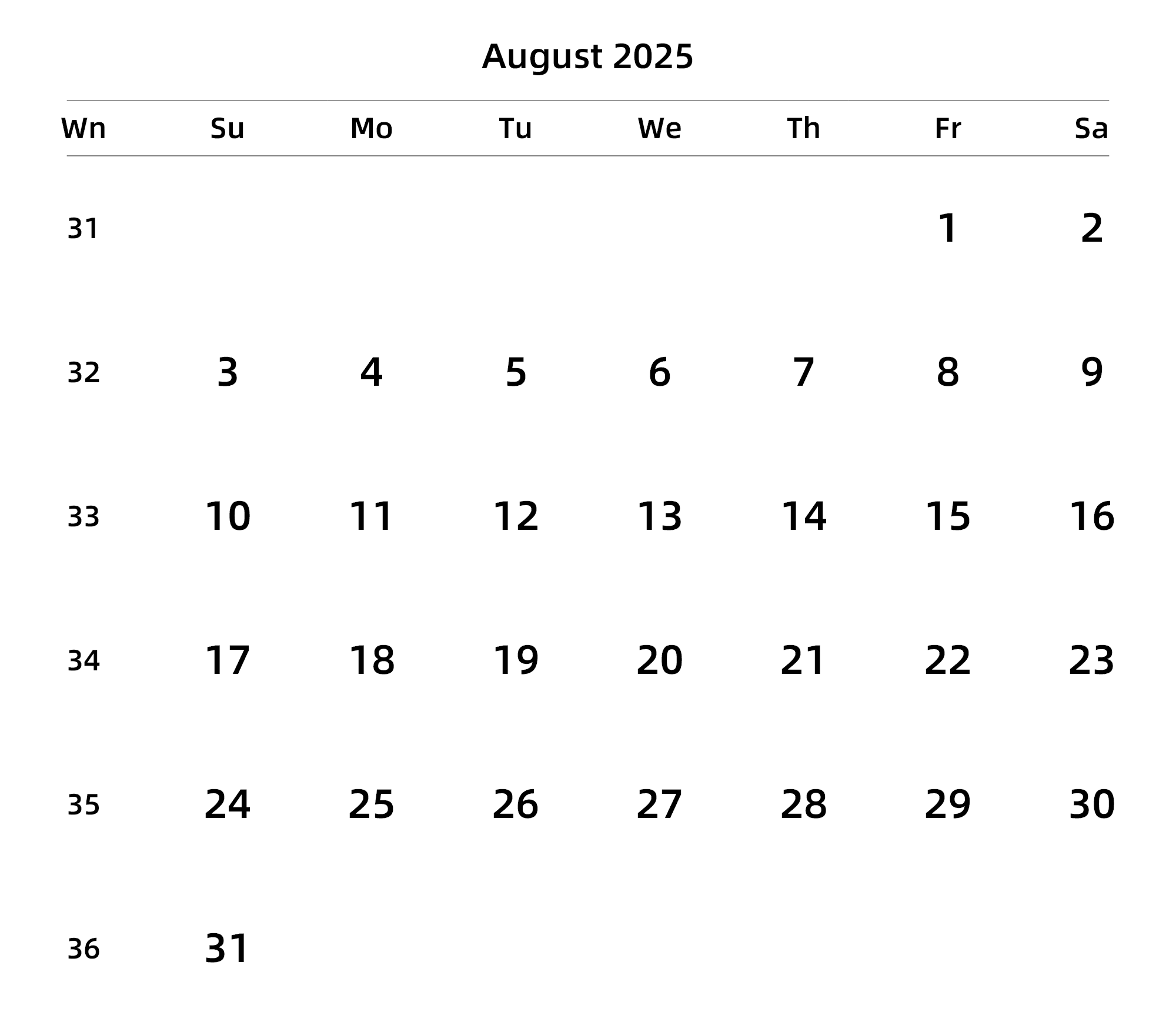 英文版 周日开始 带周数 带节假日调休安排