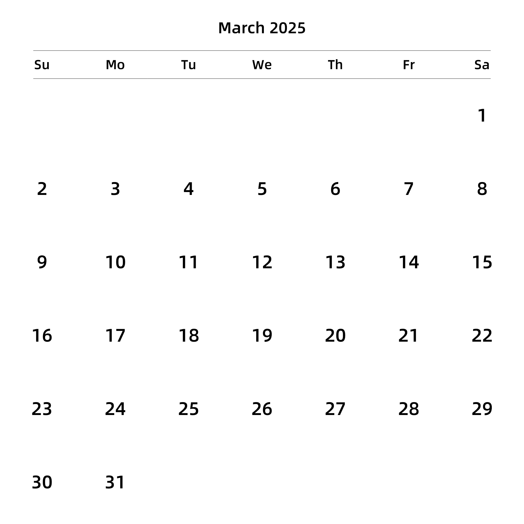英文版 周日开始