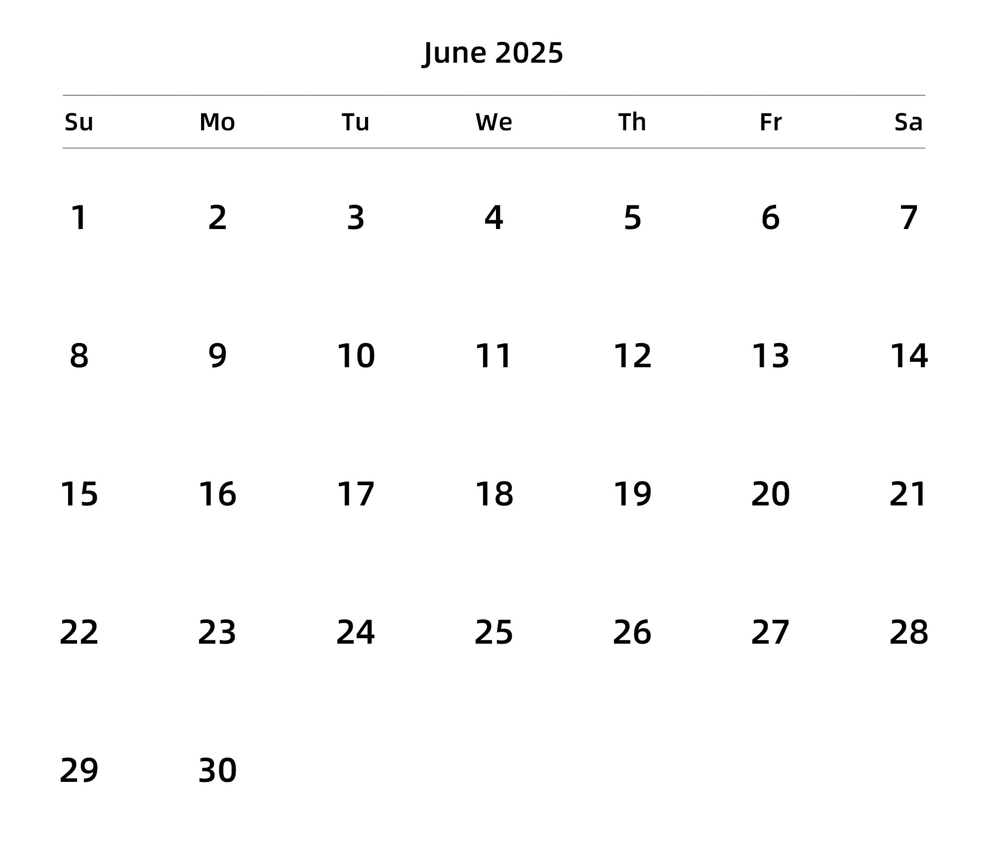 英文版 周日开始