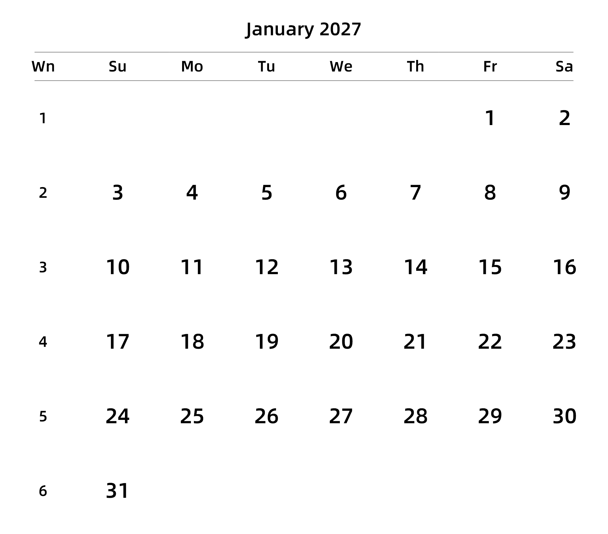 英文版 周日开始 带周数 带节假日调休安排