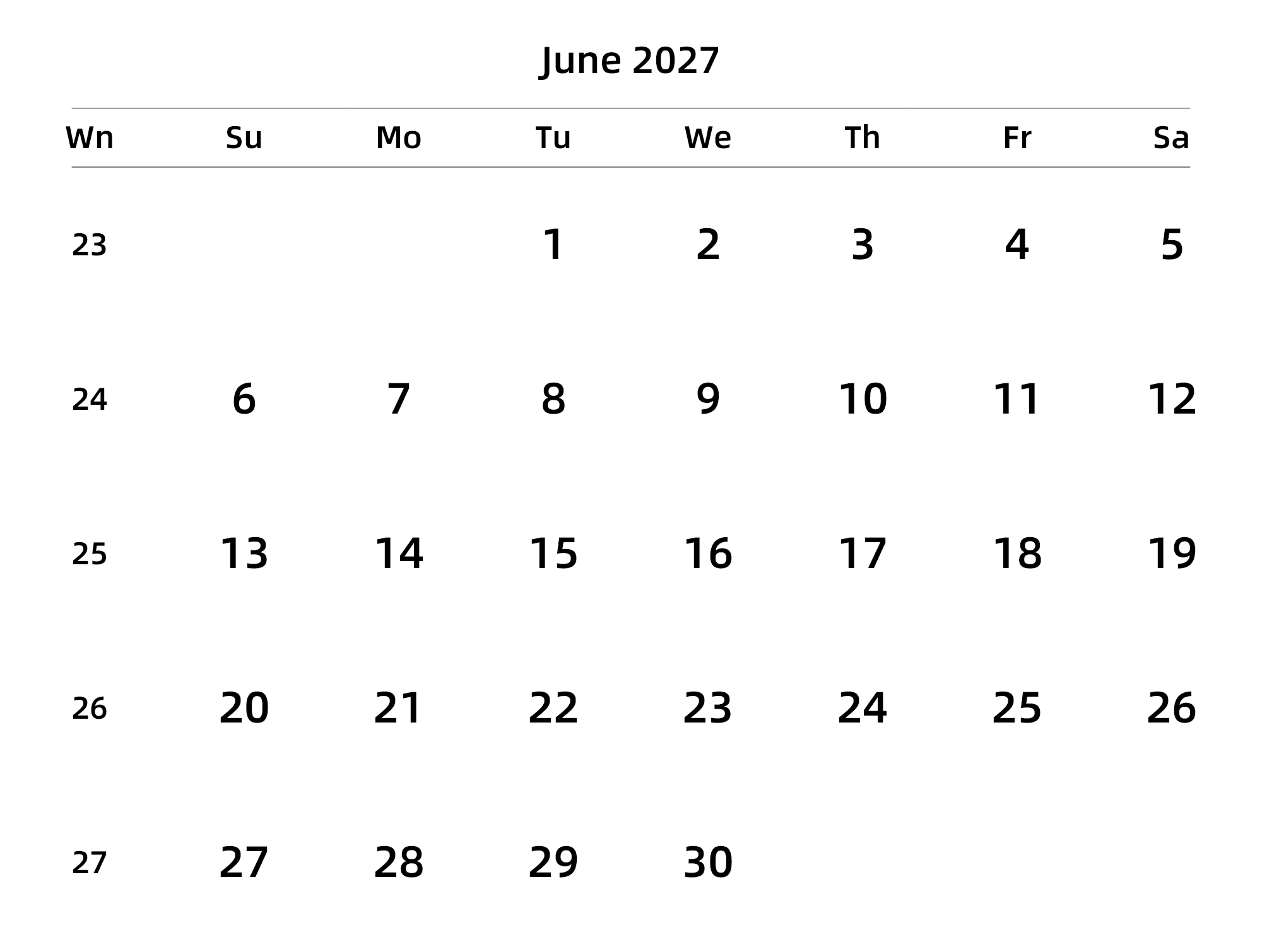 英文版 周日开始 带周数 带节假日调休安排