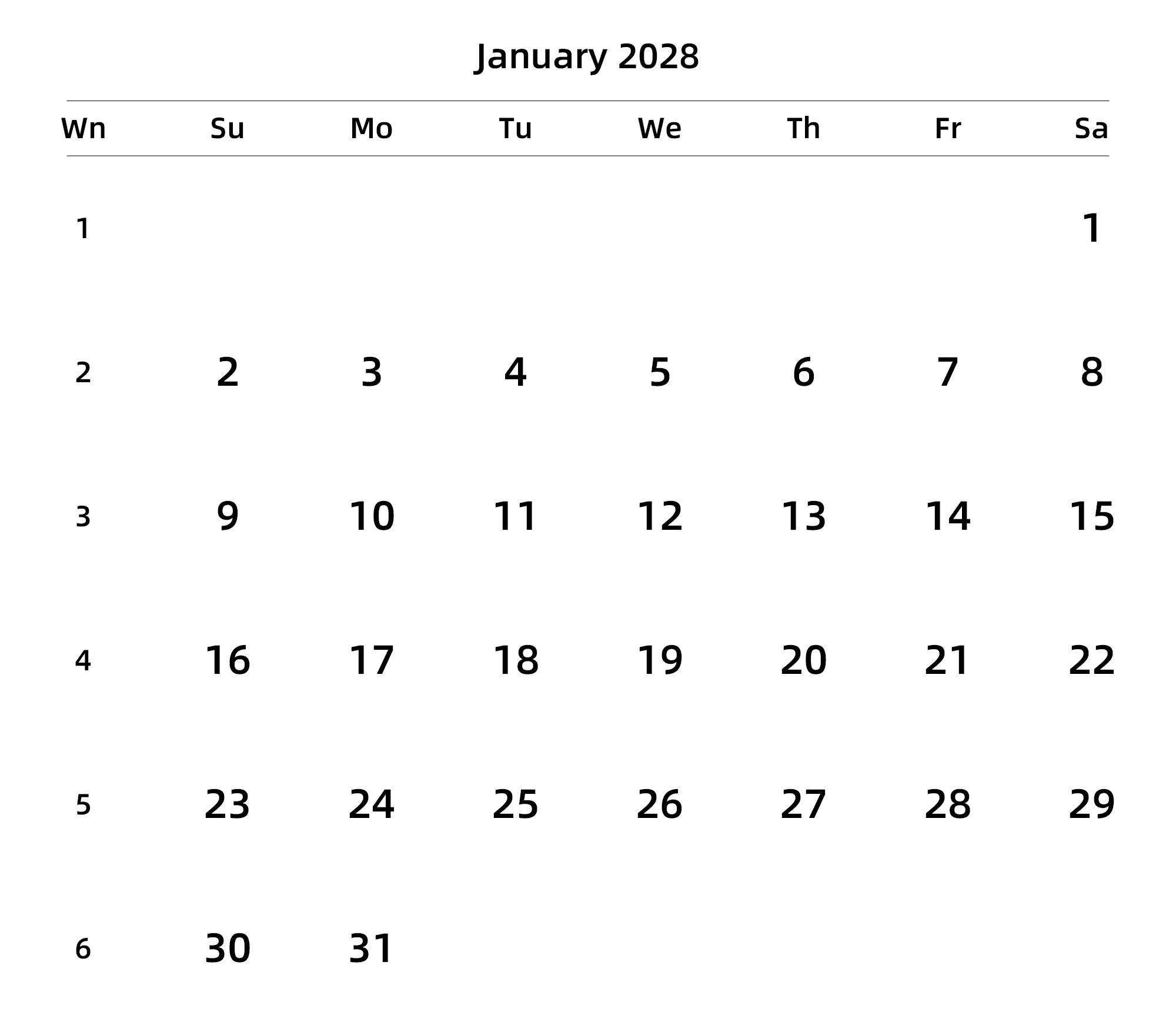 英文版 周日开始 带周数 带节假日调休安排