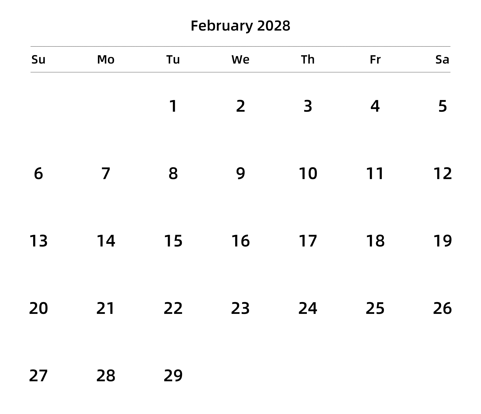 英文版 周日开始 带节假日调休安排