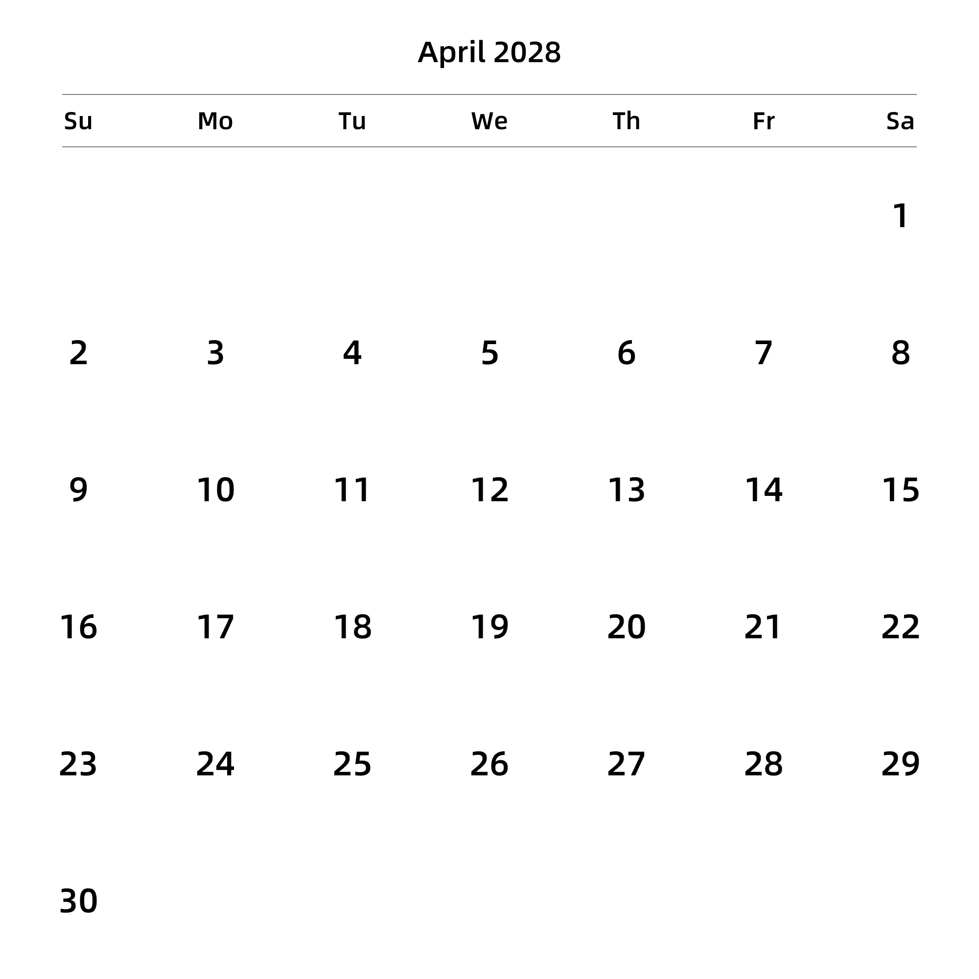 英文版 周日开始 带节假日调休安排