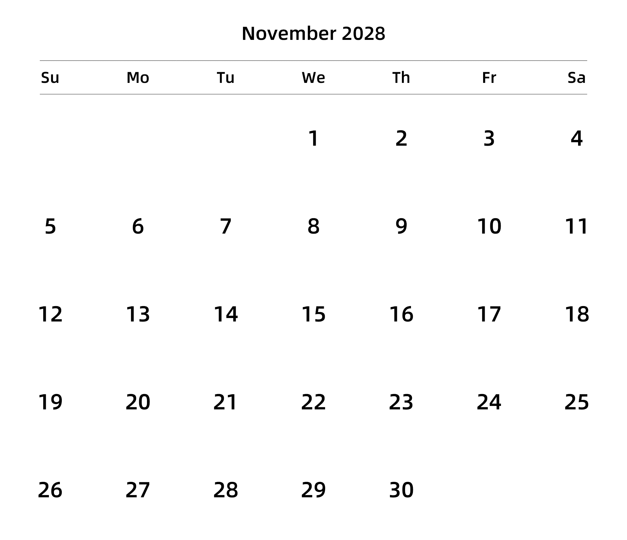 英文版 周日开始 带节假日调休安排