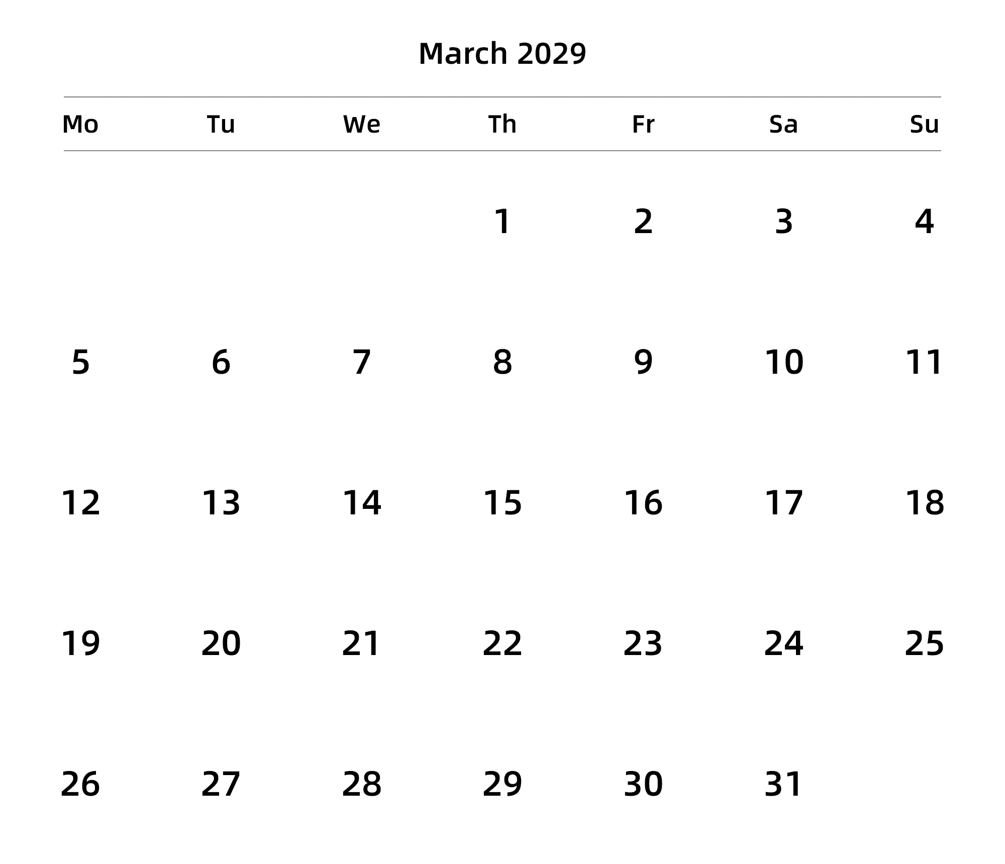 英文版 周一开始 带节假日调休安排