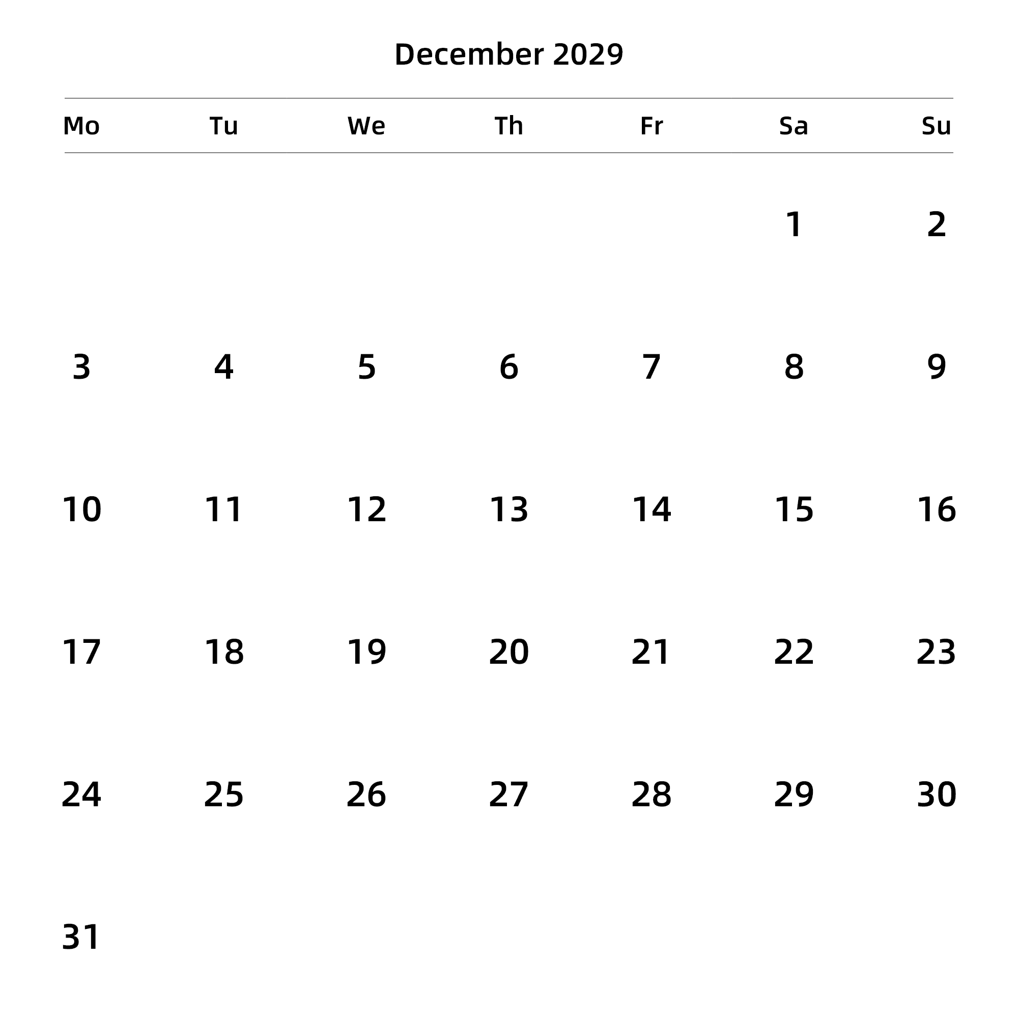 英文版 周一开始 带节假日调休安排