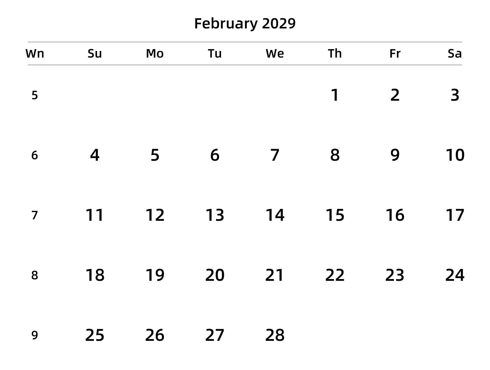 英文版 周日开始 带周数 带节假日调休安排