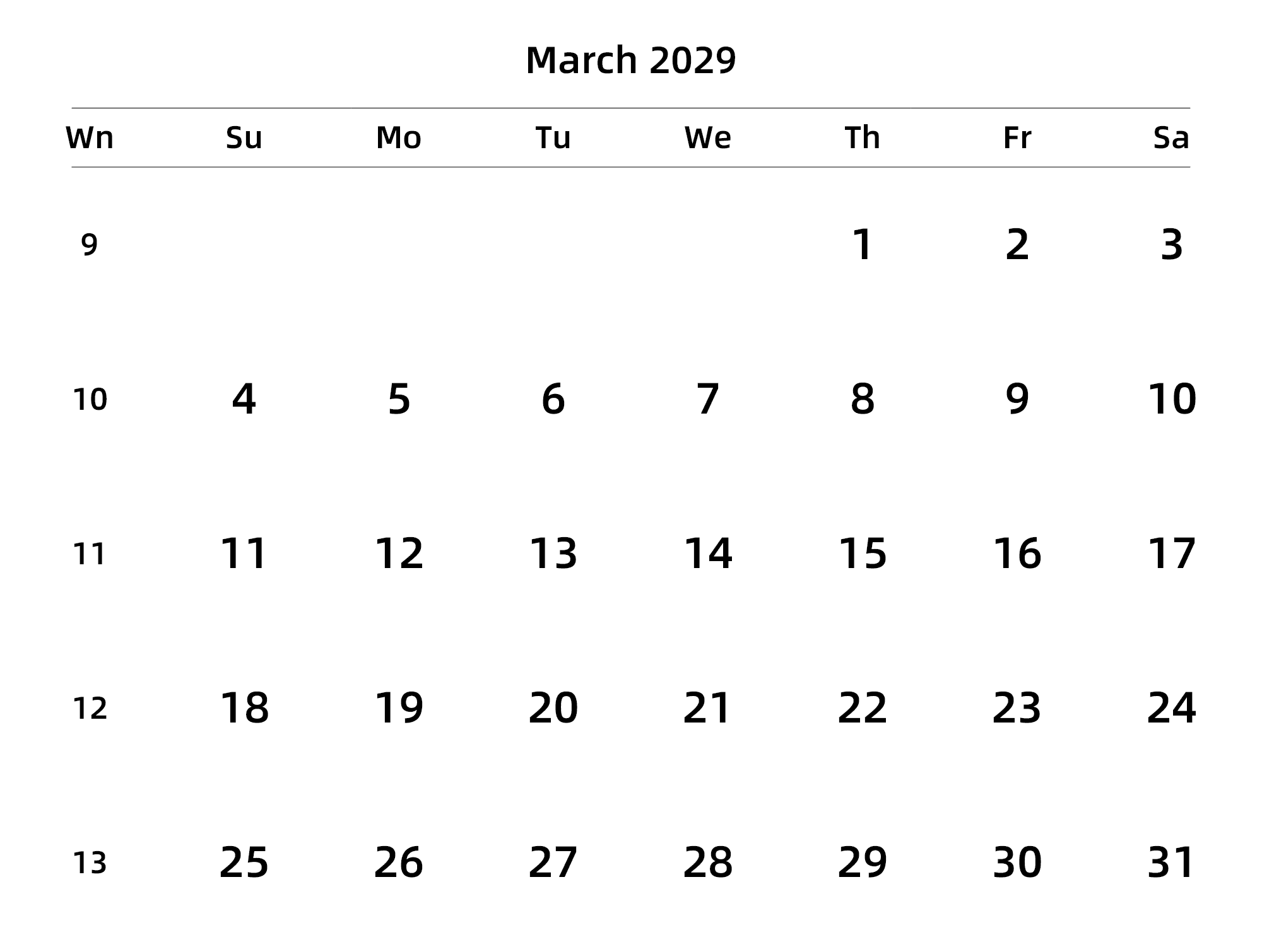英文版 周日开始 带周数 带节假日调休安排