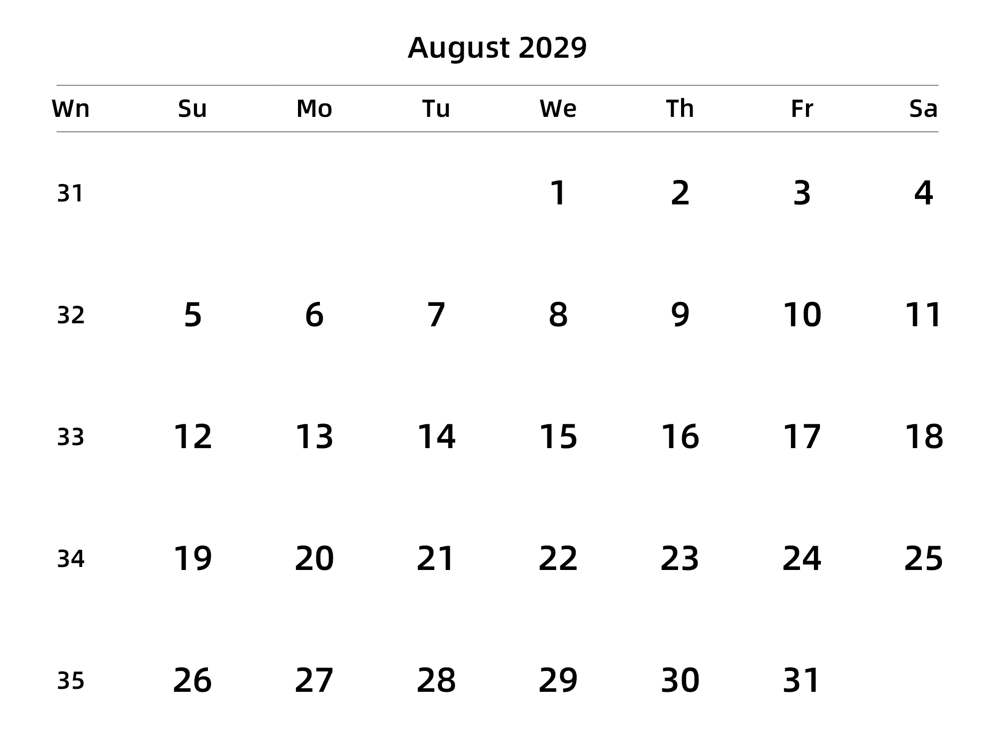 英文版 周日开始 带周数 带节假日调休安排