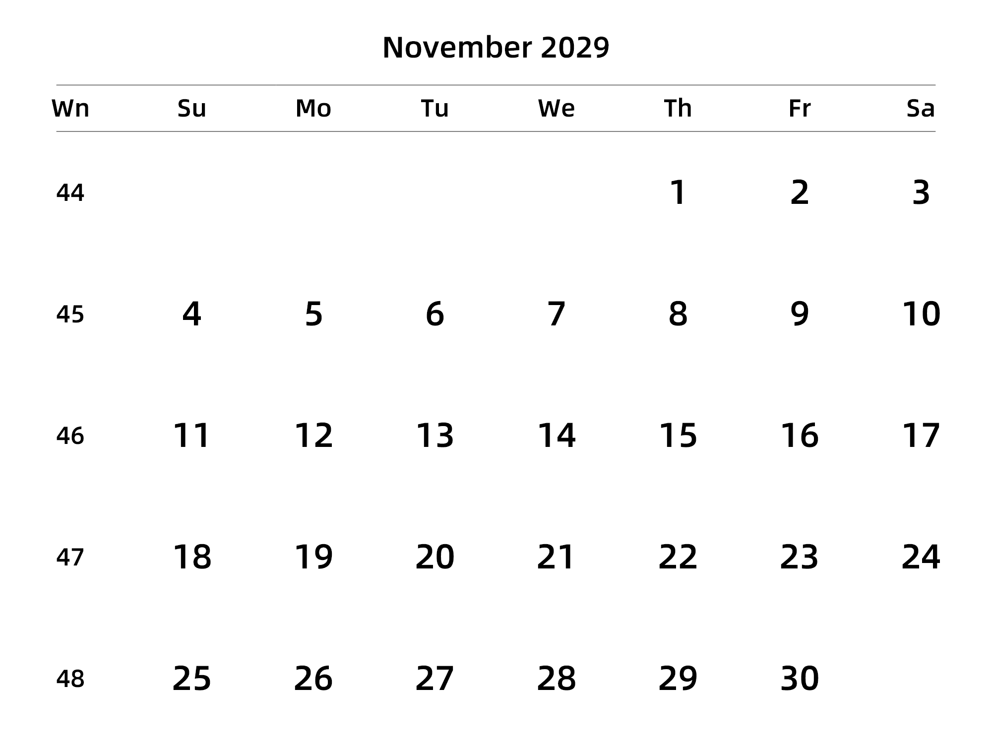 英文版 周日开始 带周数 带节假日调休安排