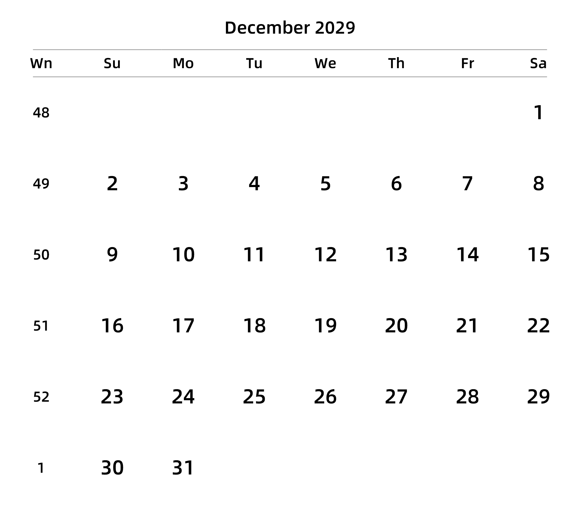 英文版 周日开始 带周数 带节假日调休安排