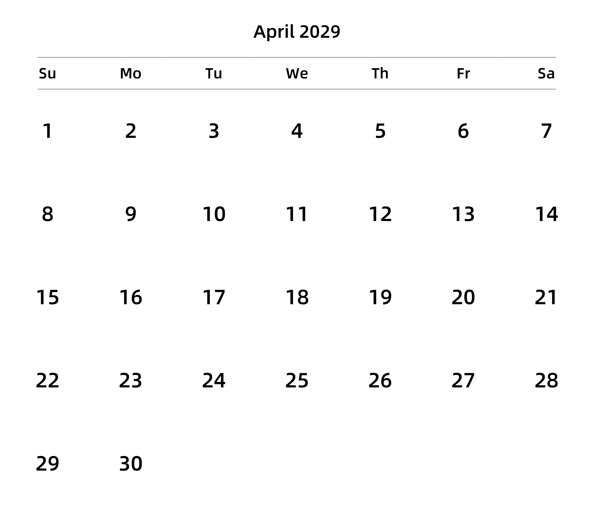 英文版 周日开始 带节假日调休安排