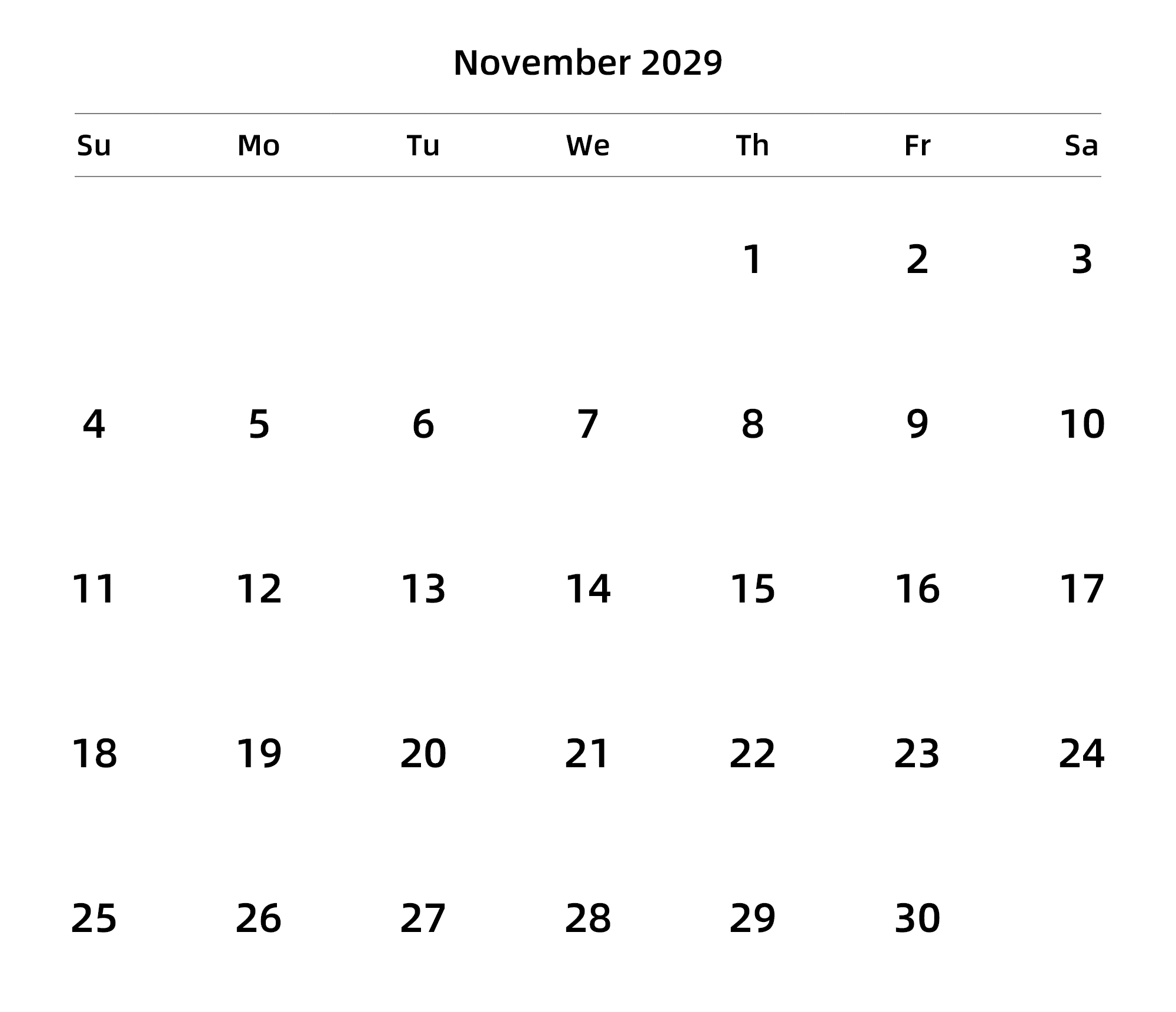 英文版 周日开始