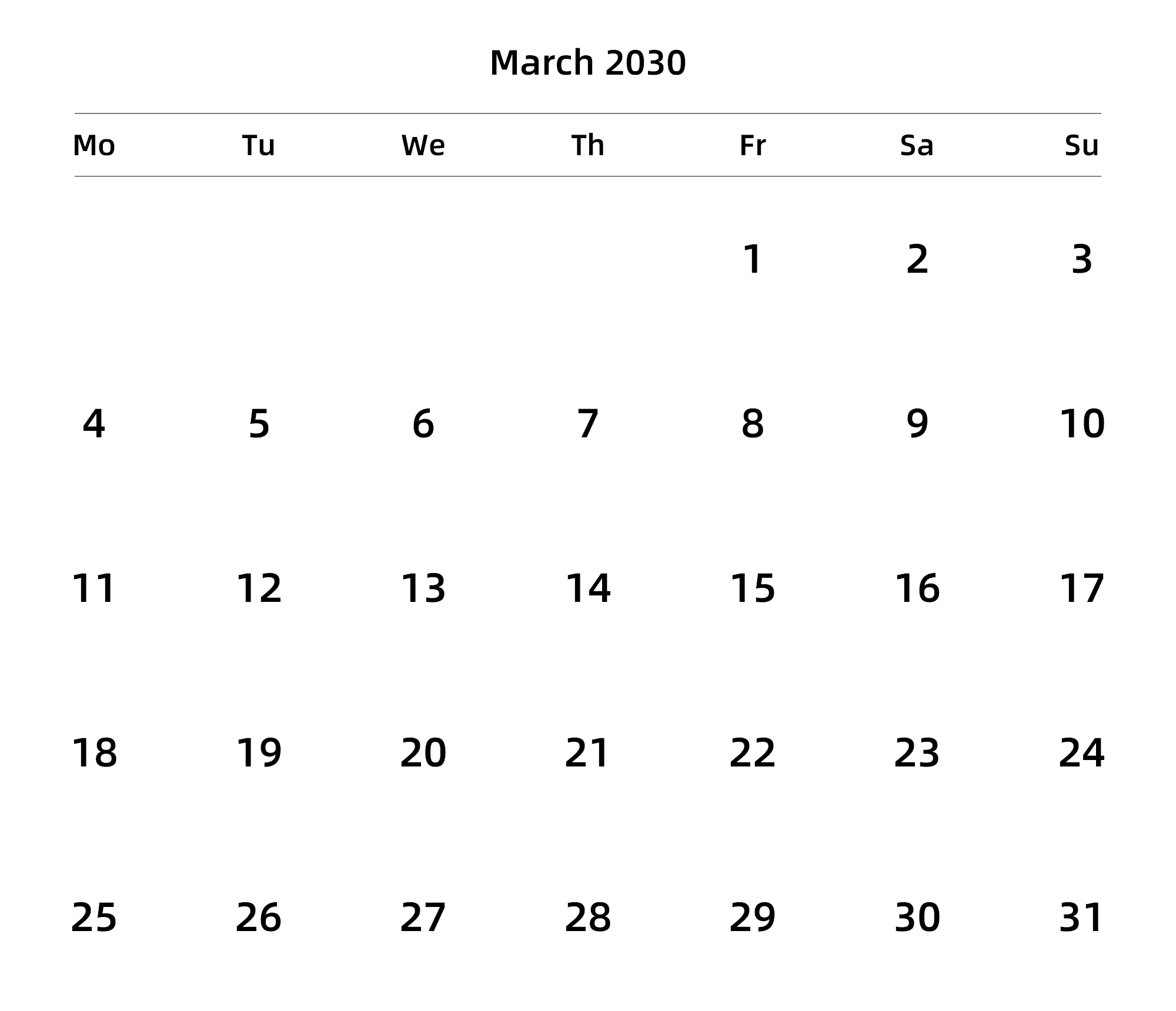 英文版 周一开始 带节假日调休安排