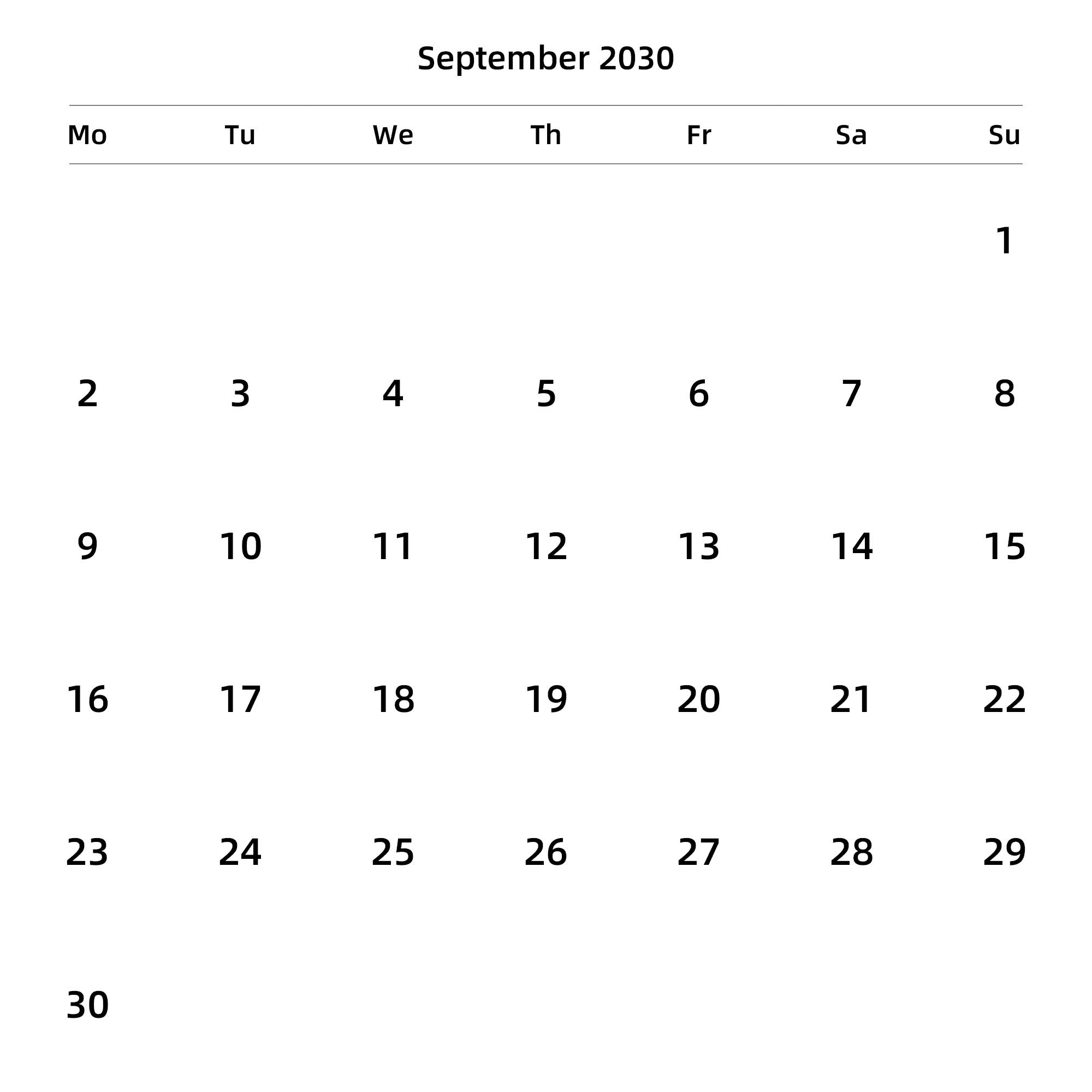 英文版 周一开始 带节假日调休安排