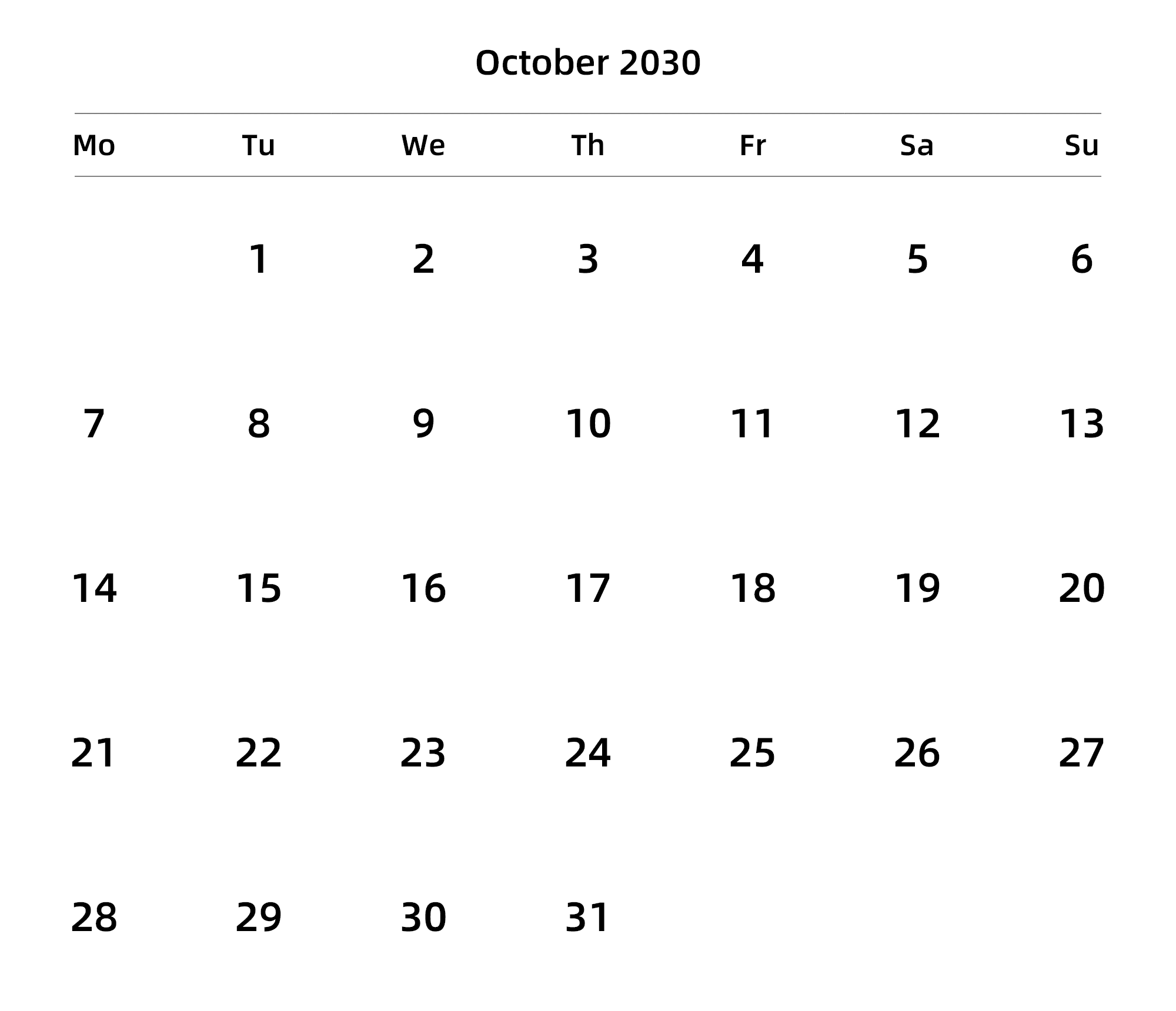 英文版 周一开始 带节假日调休安排